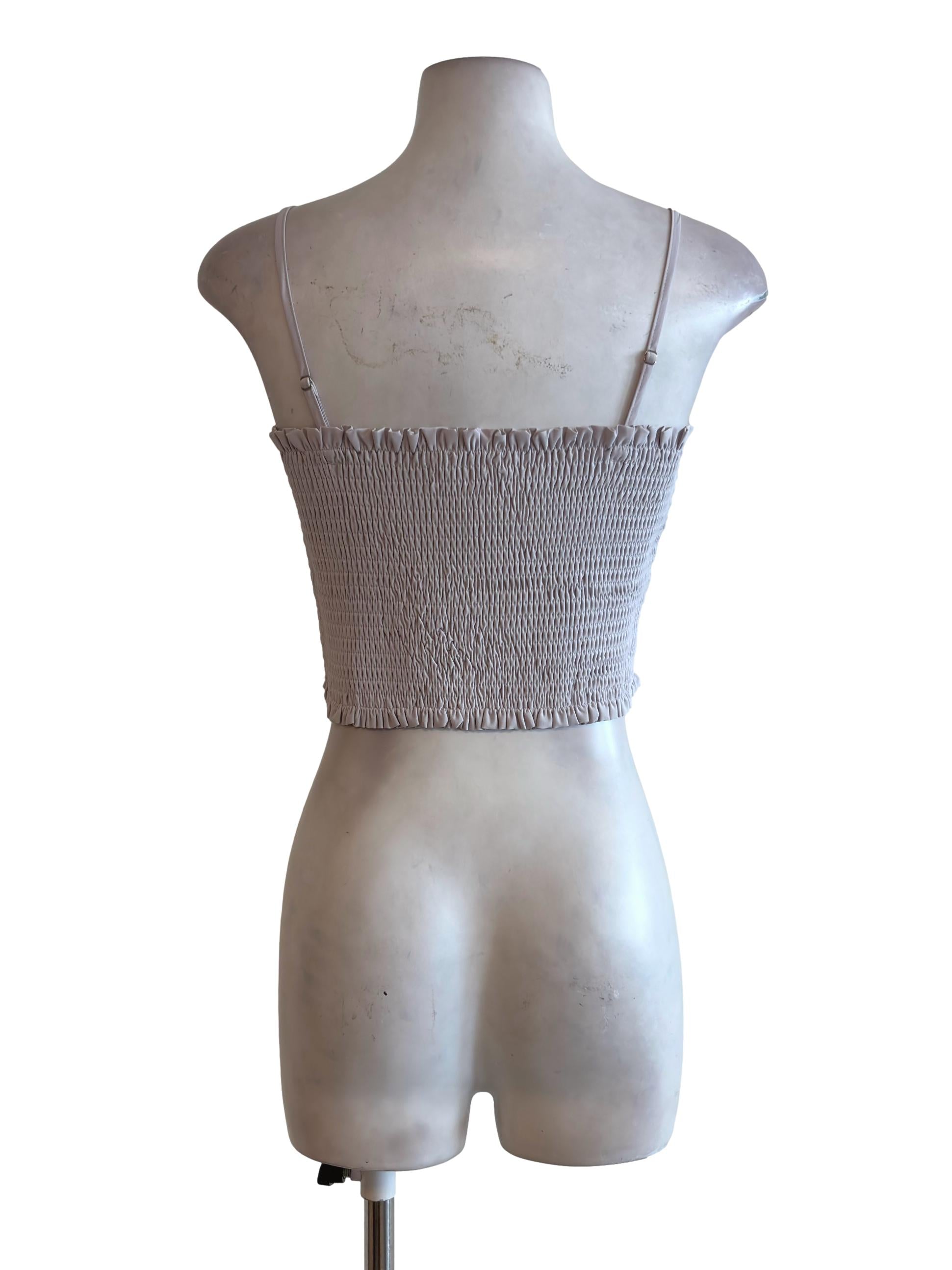 Periwinkle Purple Scrunched Cropped Cami Top