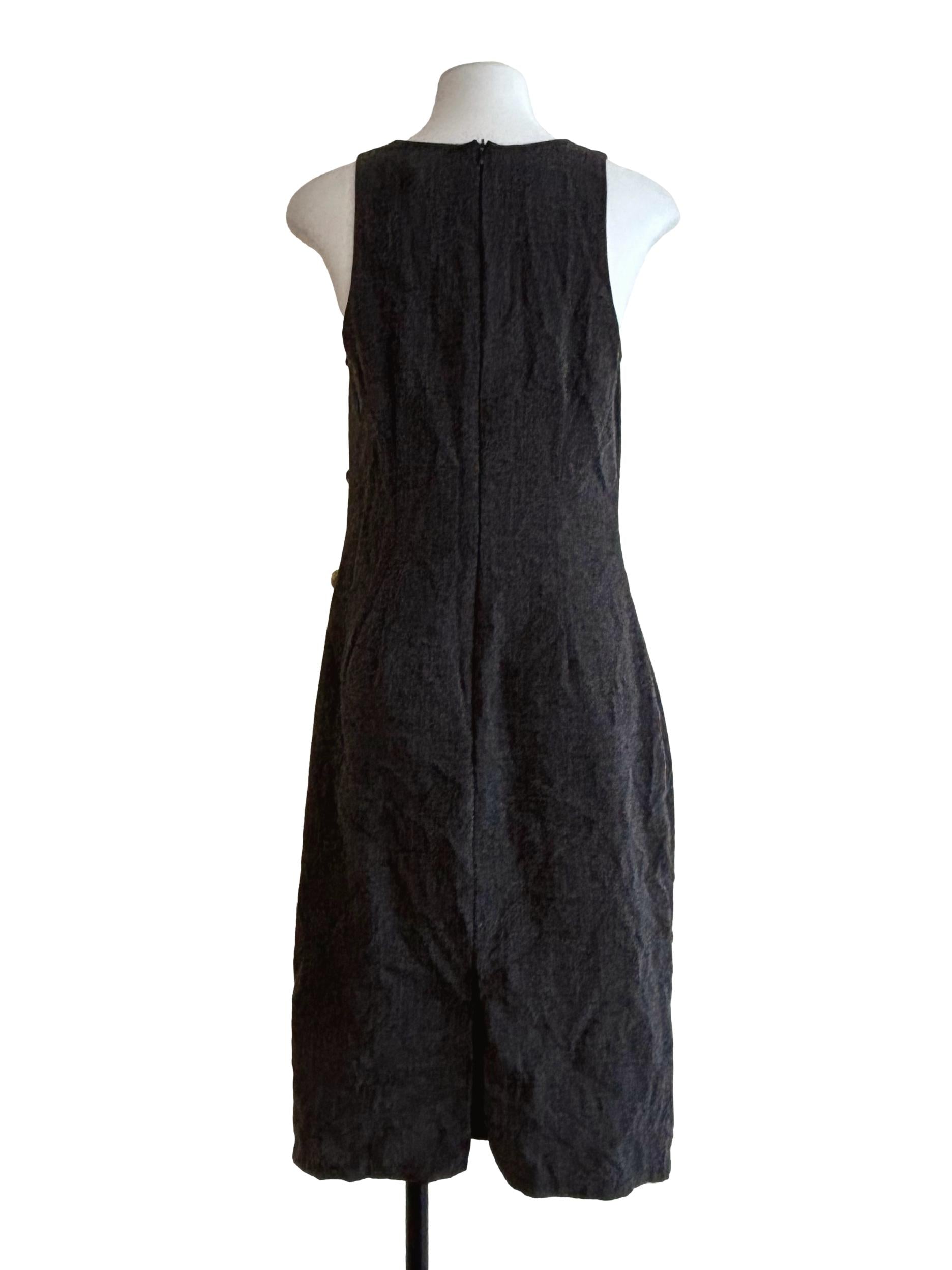 Cobalt Grey Cowl Sheath Dress