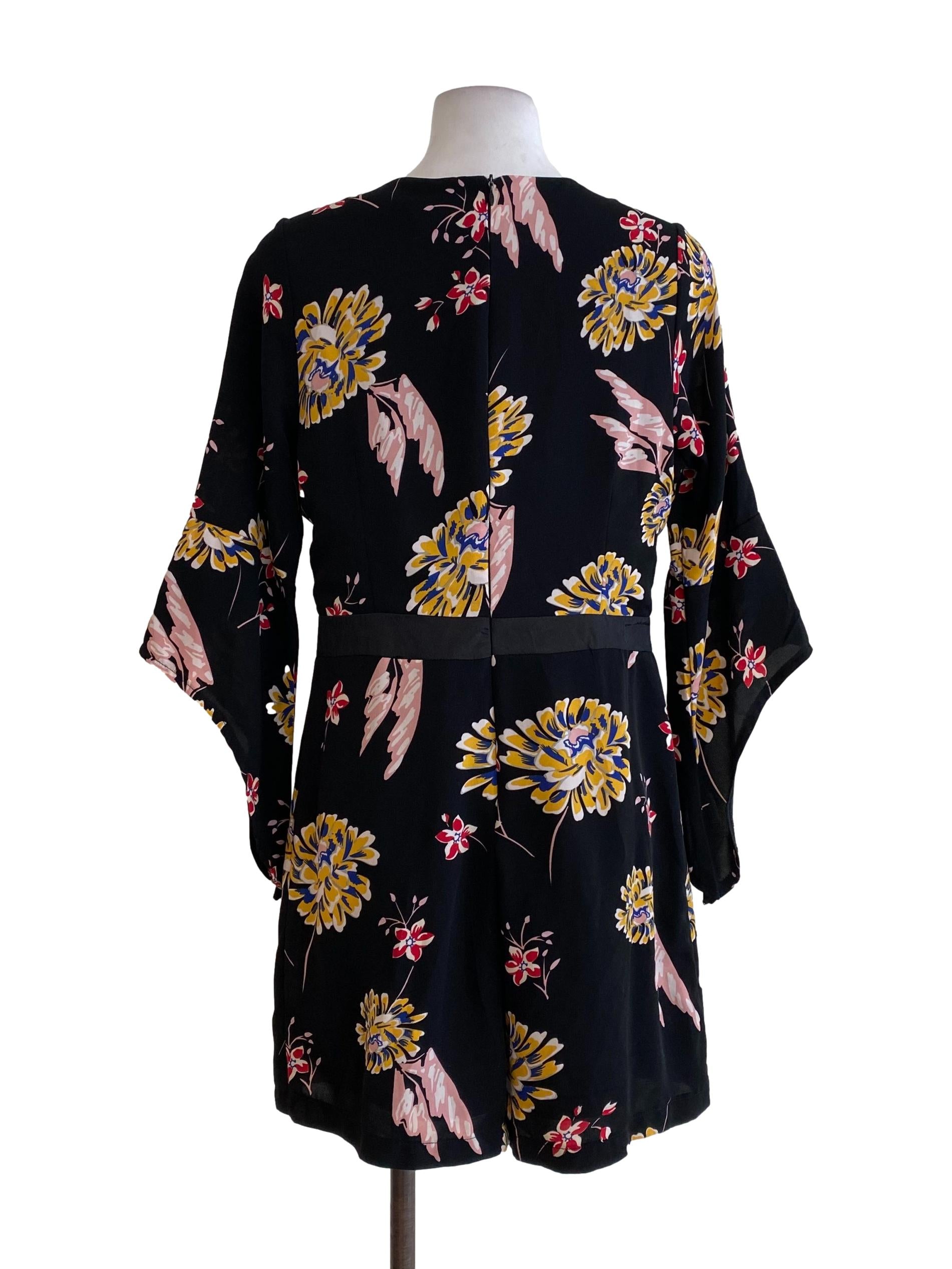 Black Floral Rompers