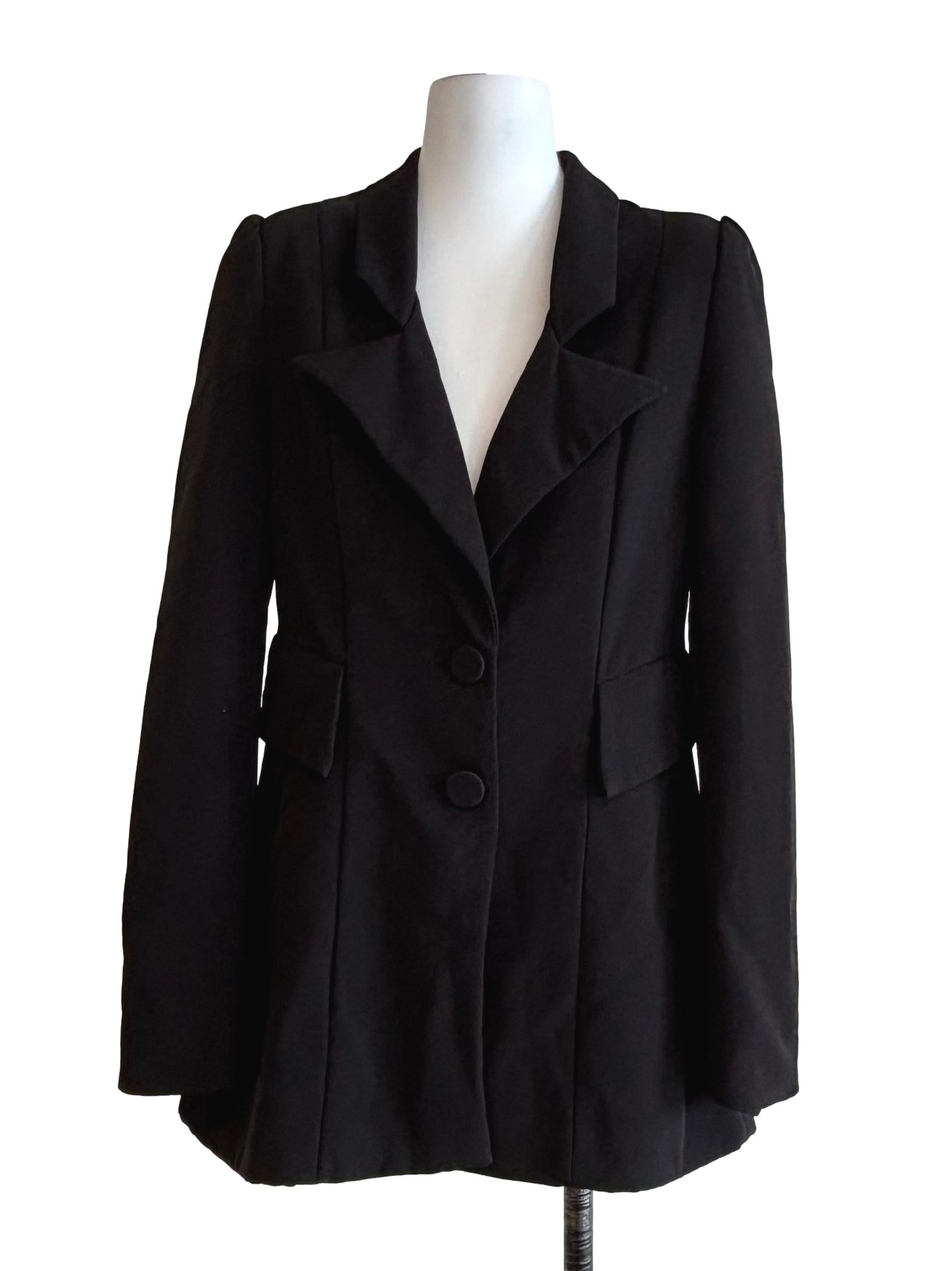 Raven Black Buttoned Blazer