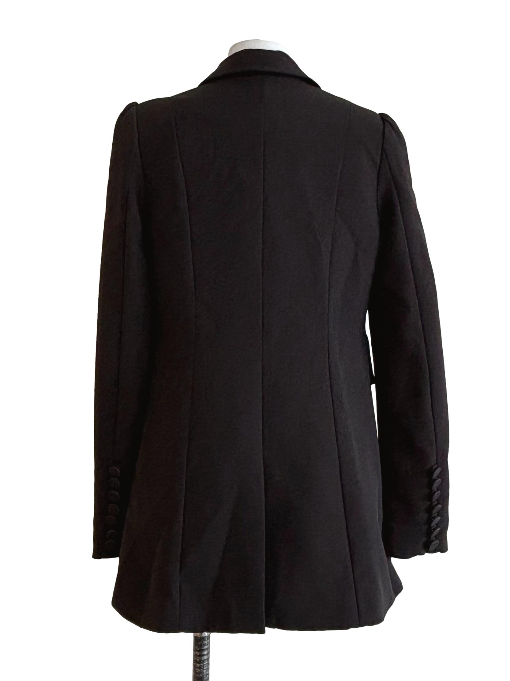 Raven Black Buttoned Blazer