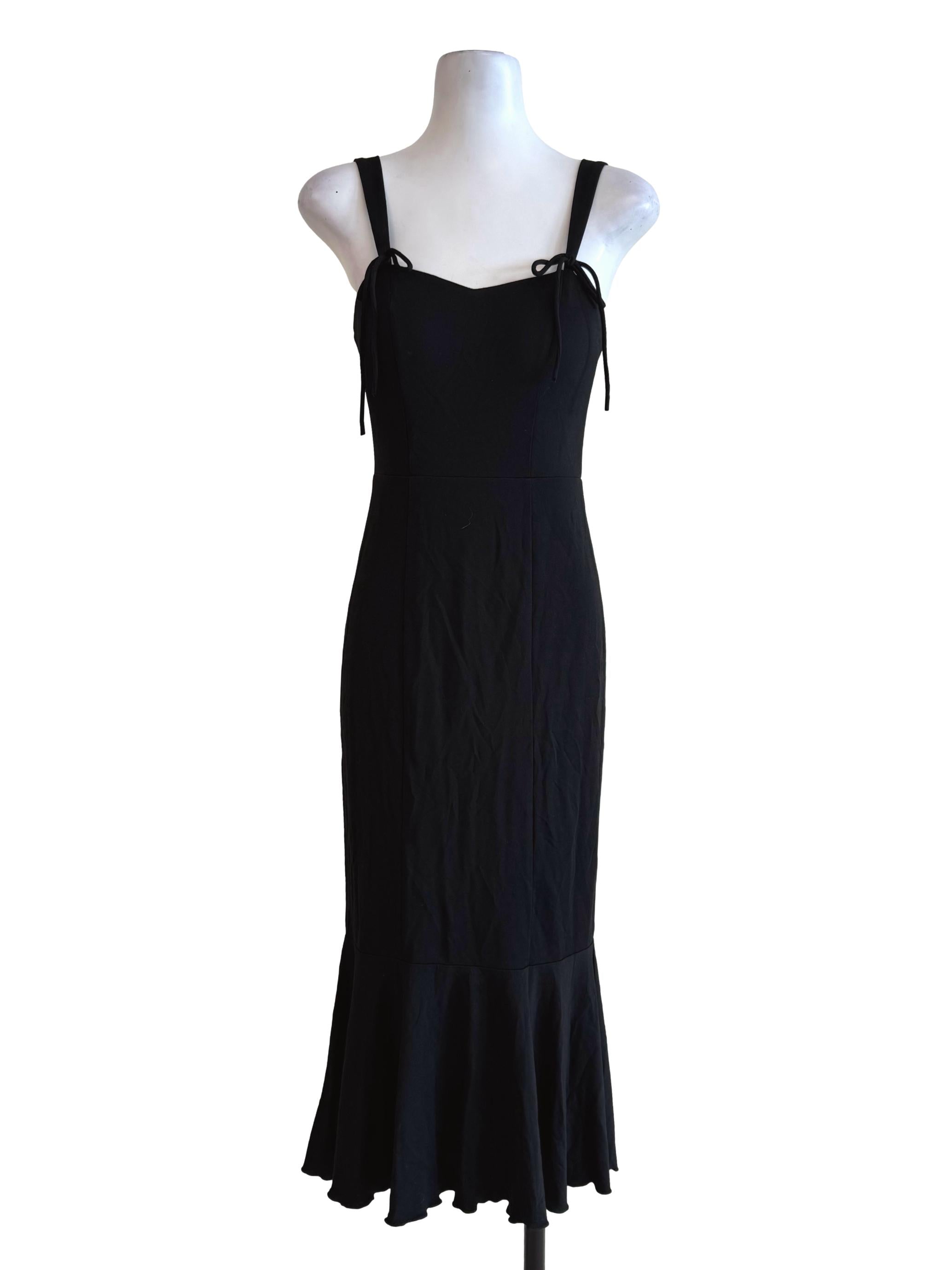 Midnight Black Padded Bodycon Dress