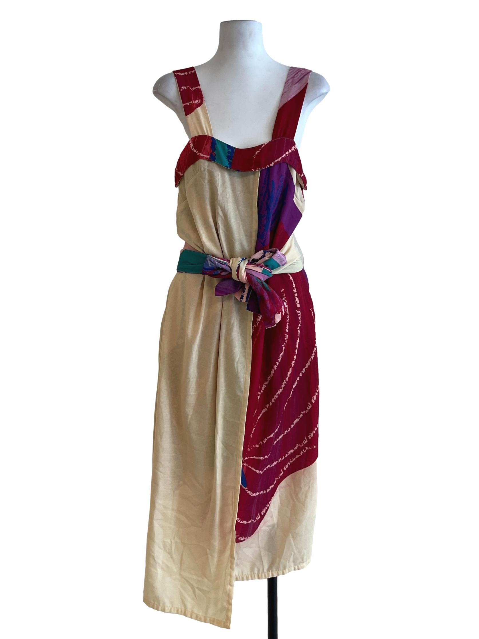 Buttermilk Yellow Abstract Yoke Dress