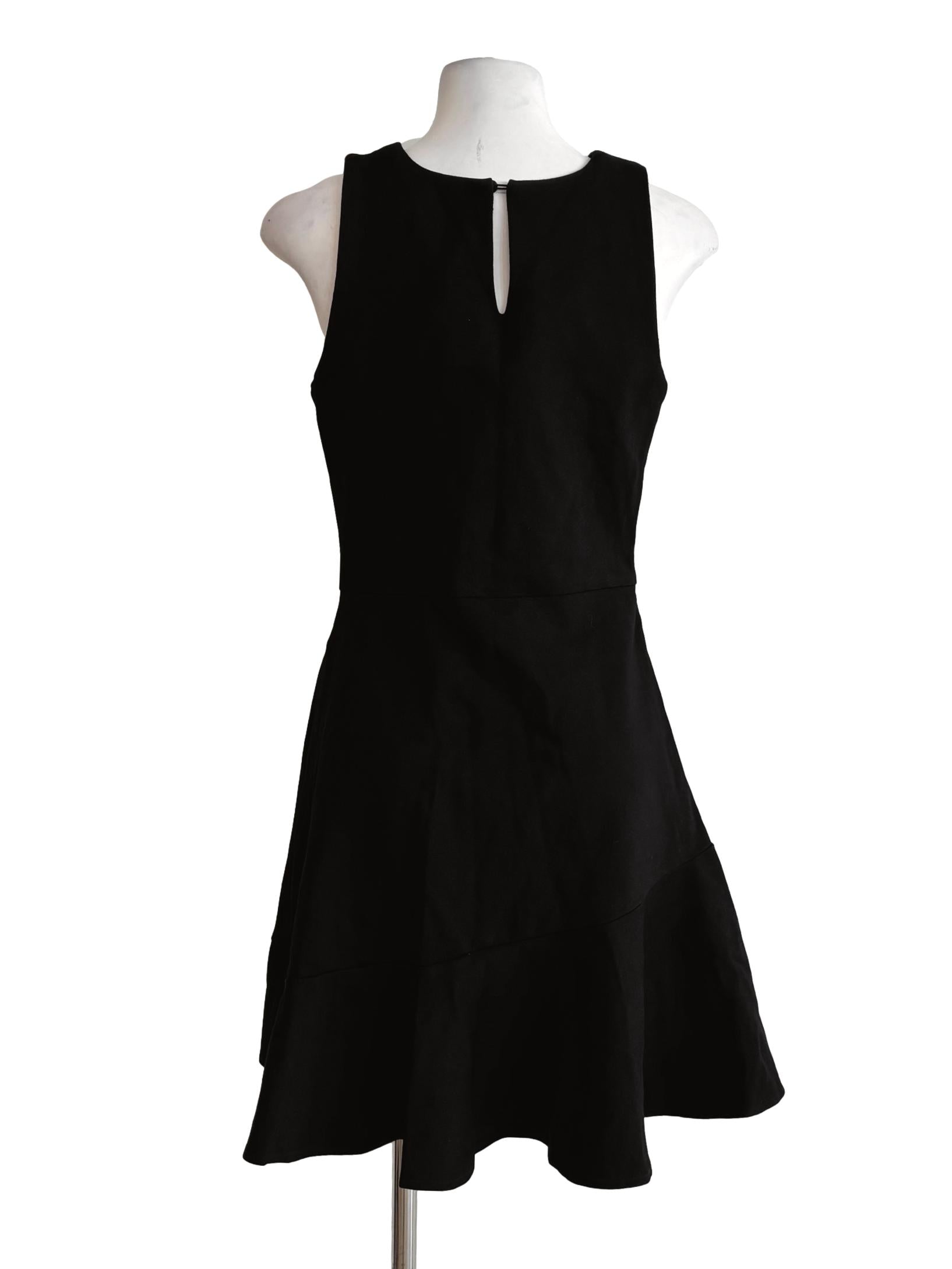 Fayth Soft Black Cotton Sleeveless A-Line Dress