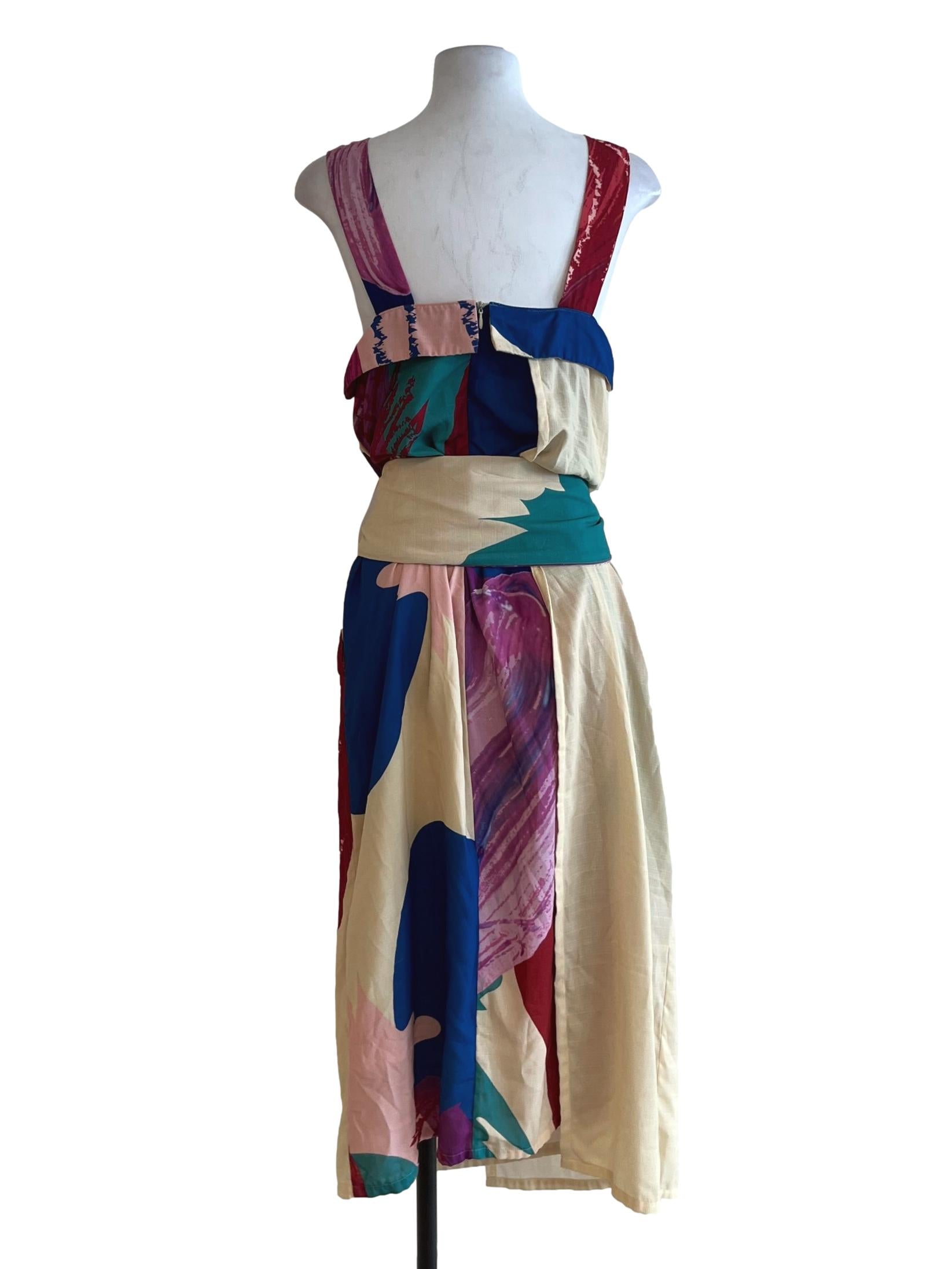 Buttermilk Yellow Abstract Yoke Dress