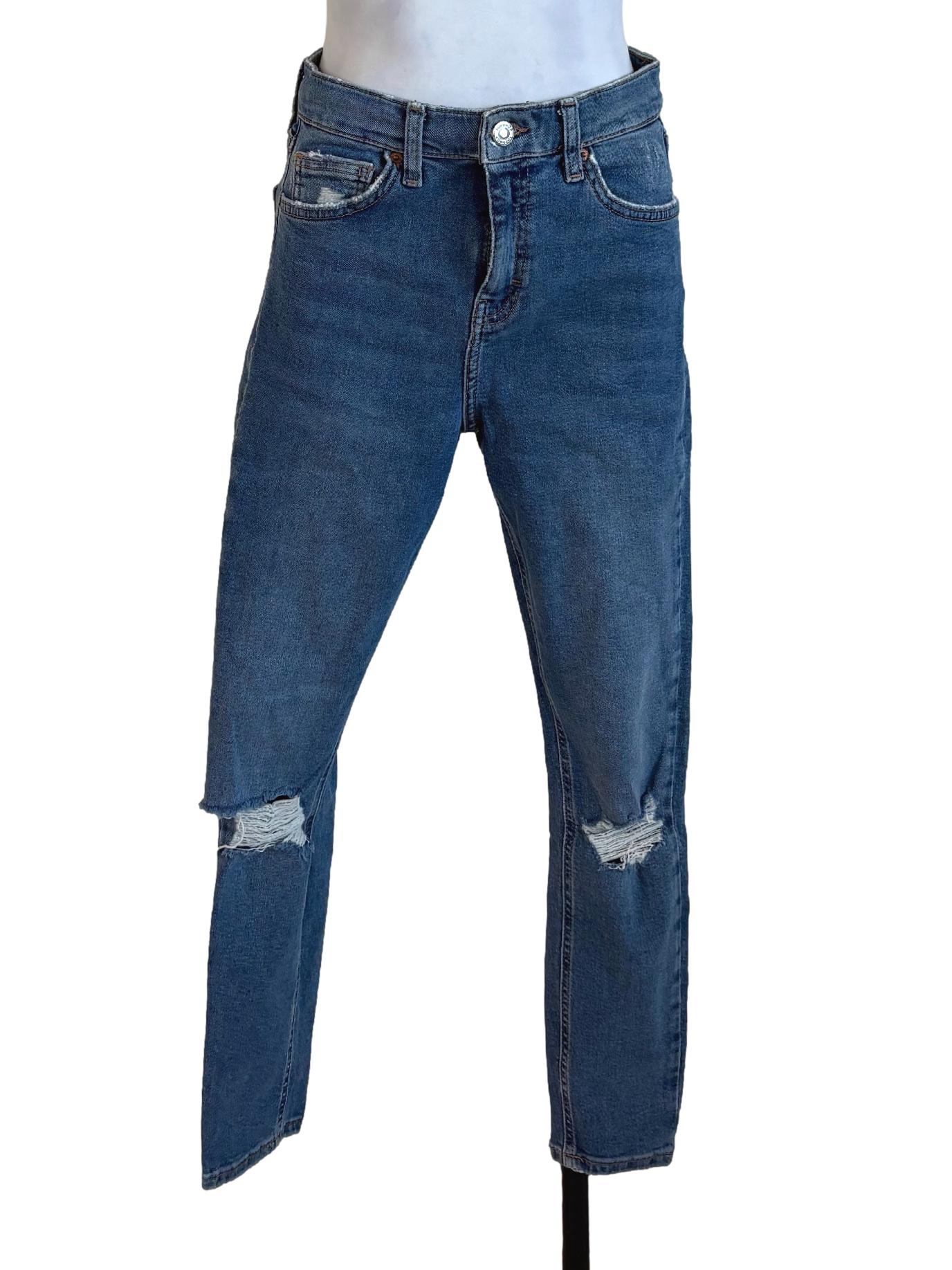 Blue Ripped Skinny Jeans
