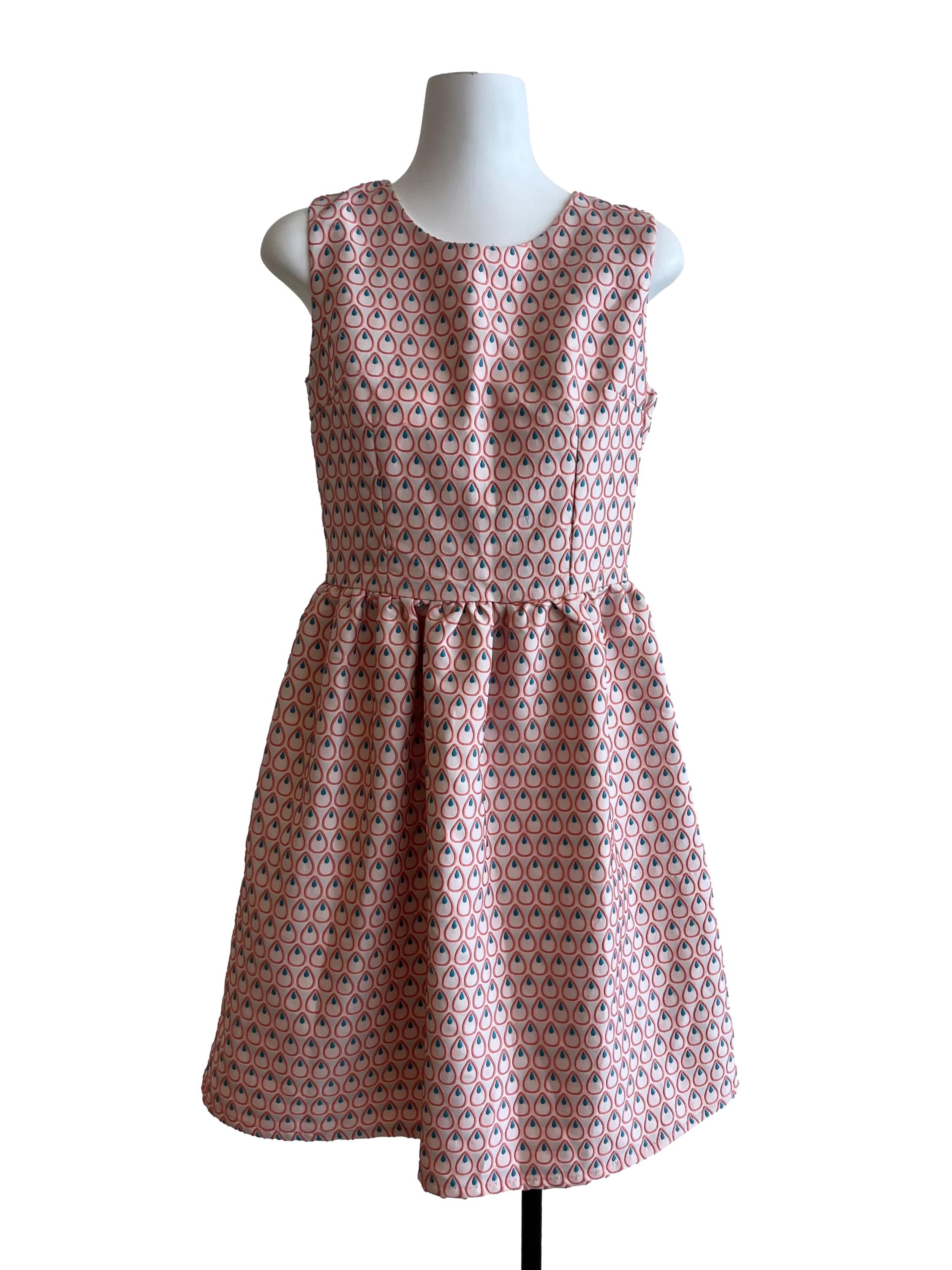Pink Teardrop Embroidery Dress