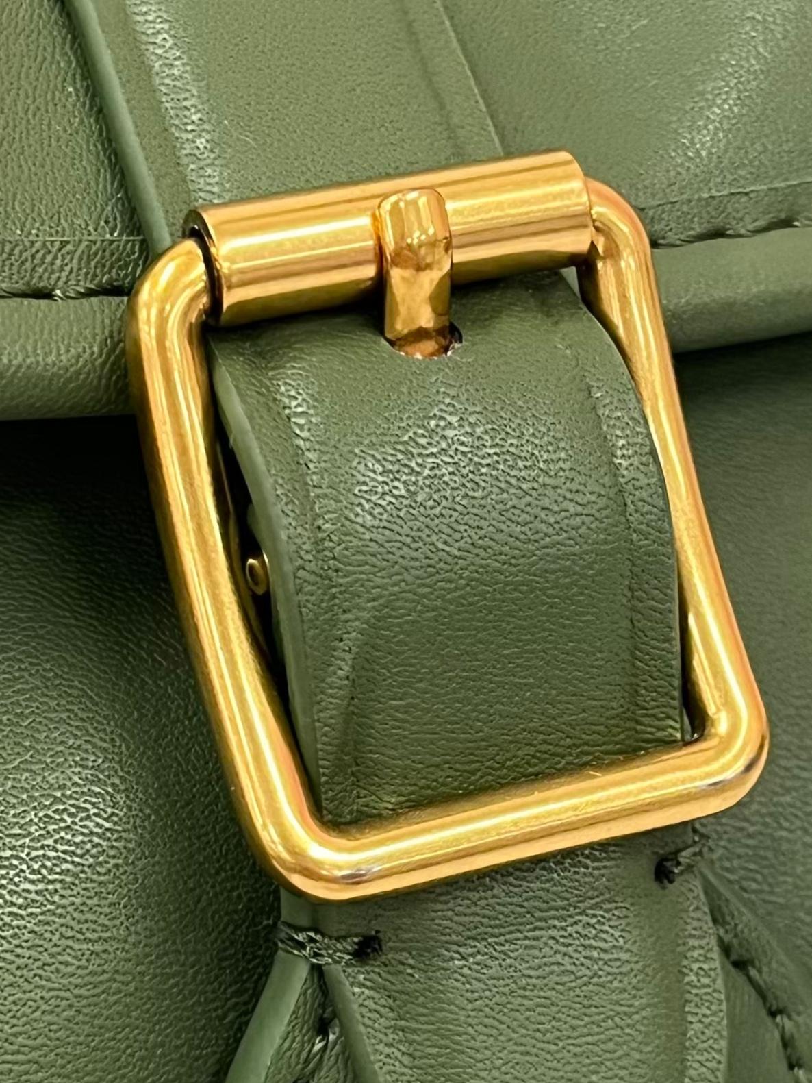 Green Leather Flora Belted Saddle Bag CSN