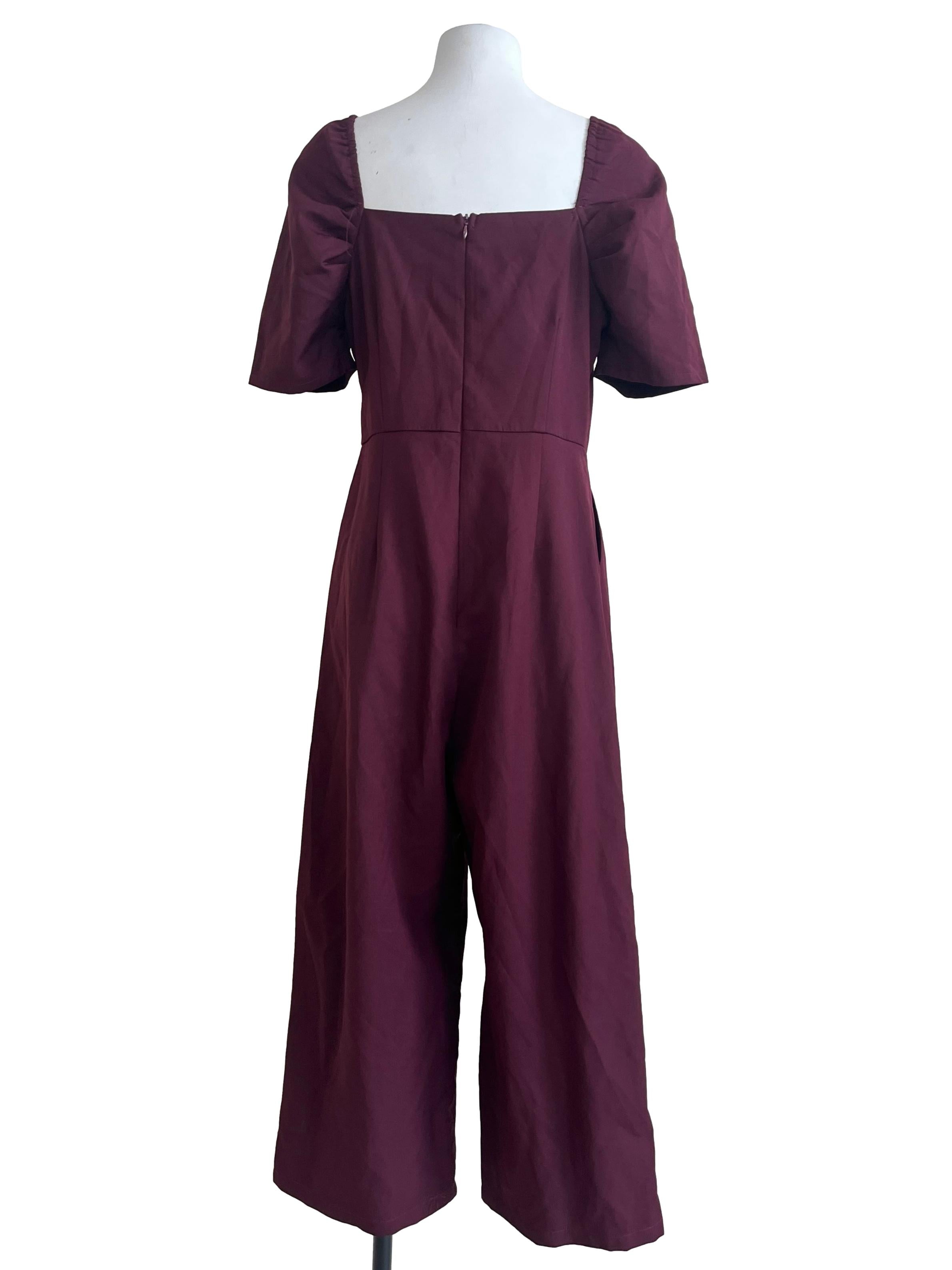 Brick Red Wrap Jumpsuit