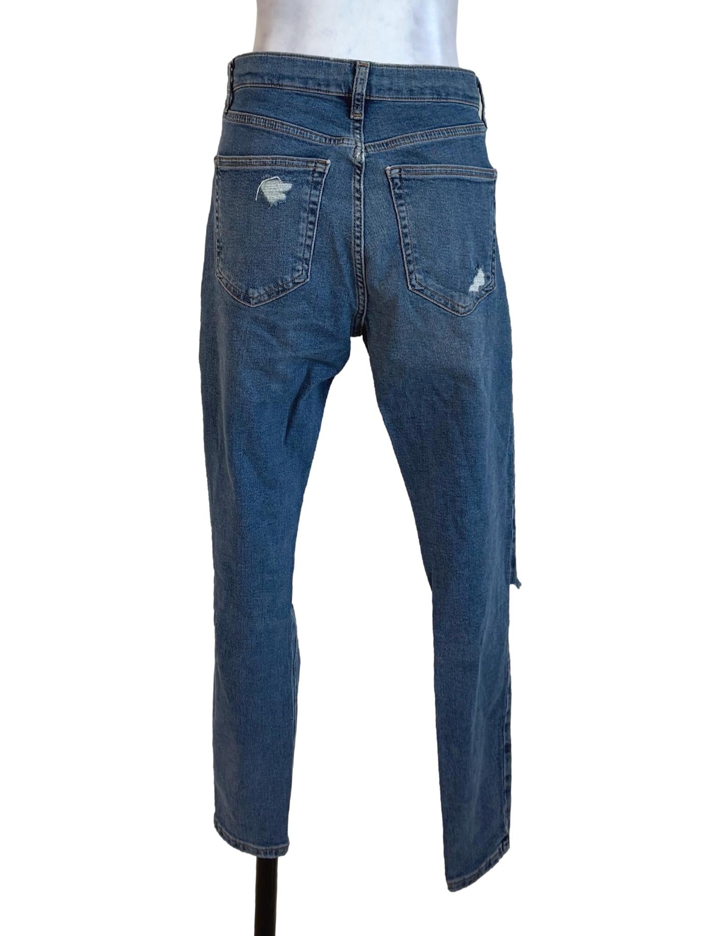 Blue Ripped Skinny Jeans
