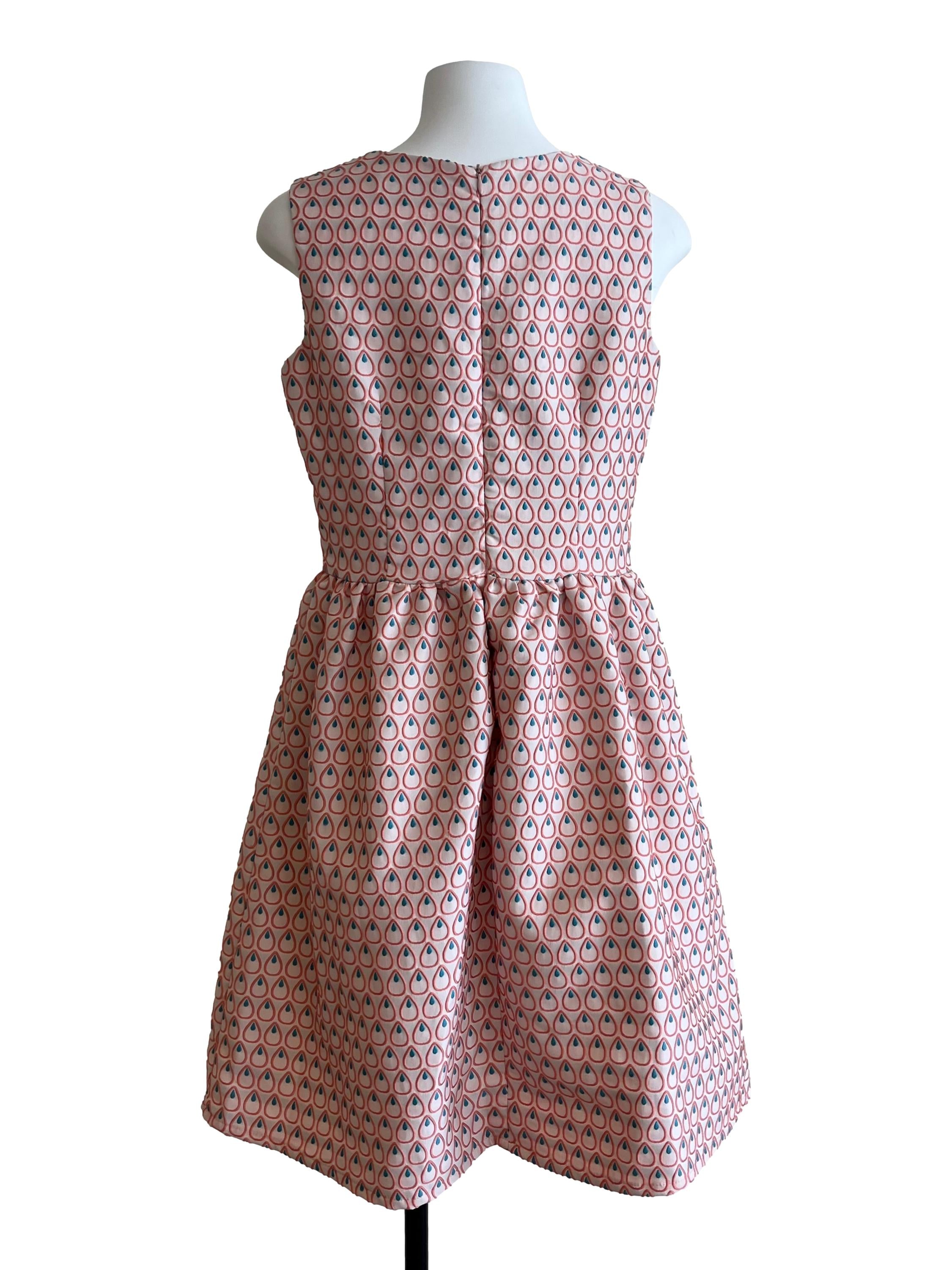 Pink Teardrop Embroidery Dress