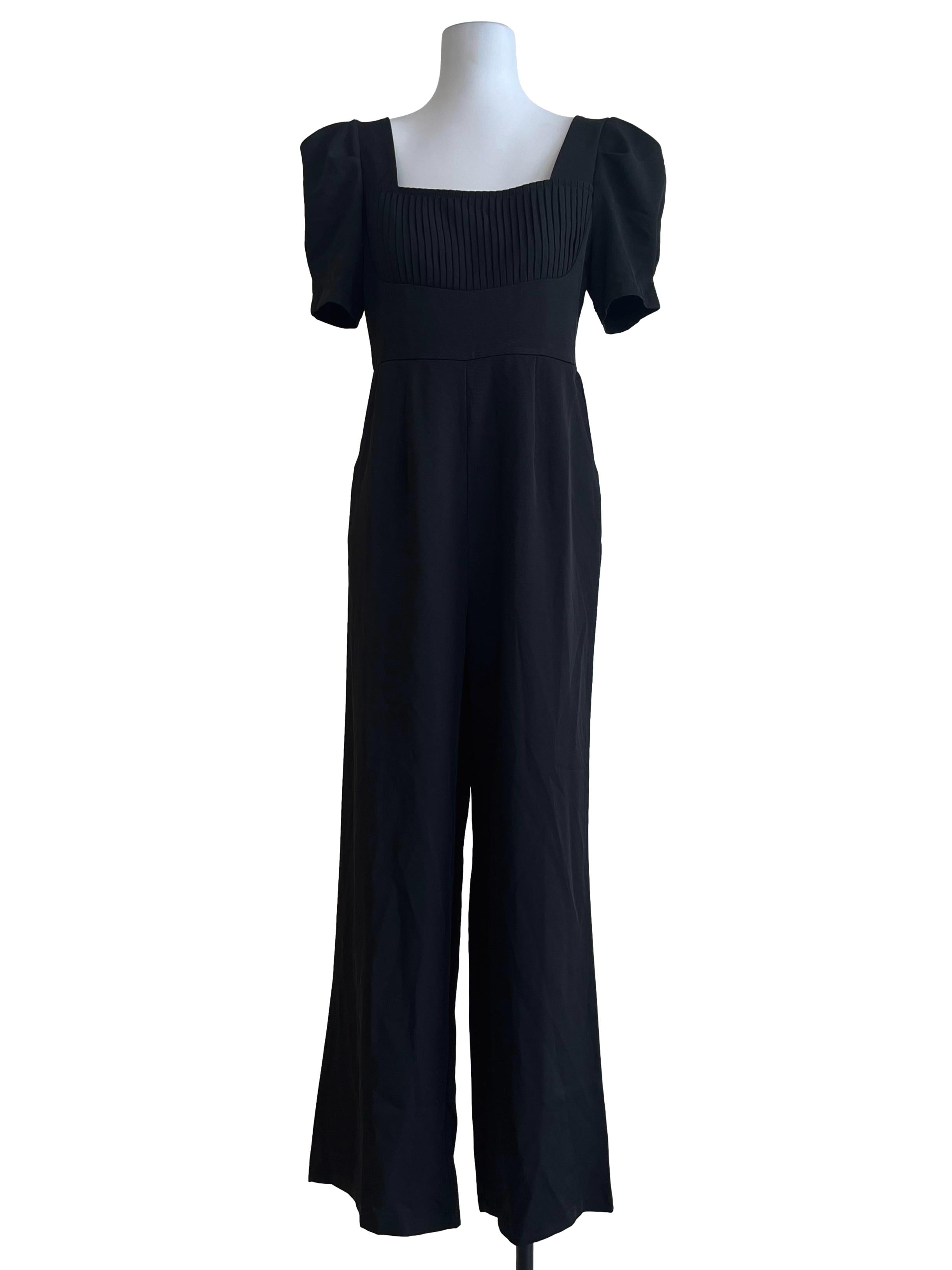 Pitch Black Straight Across Jumpsuit