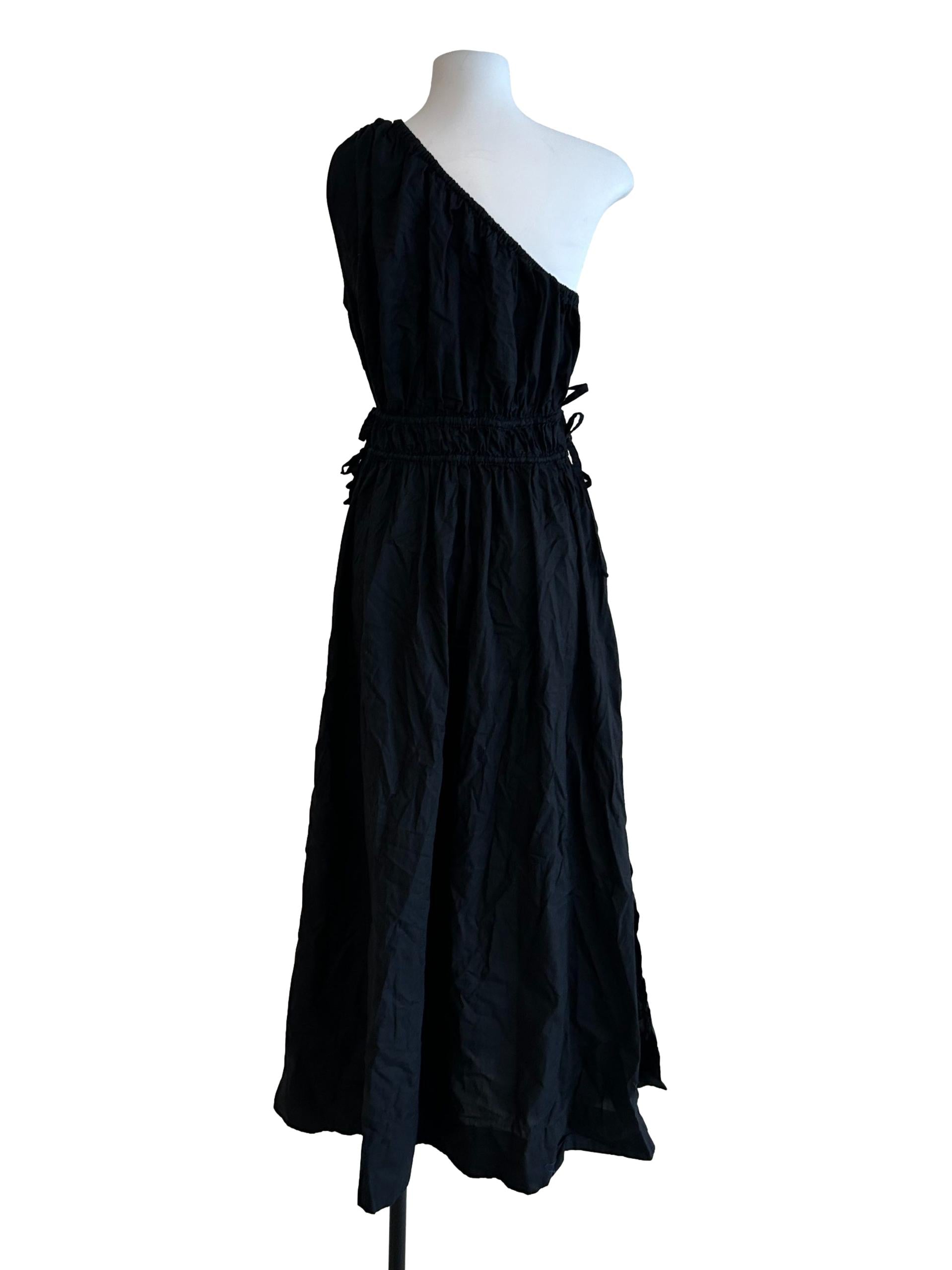 Off Black Toga Dress