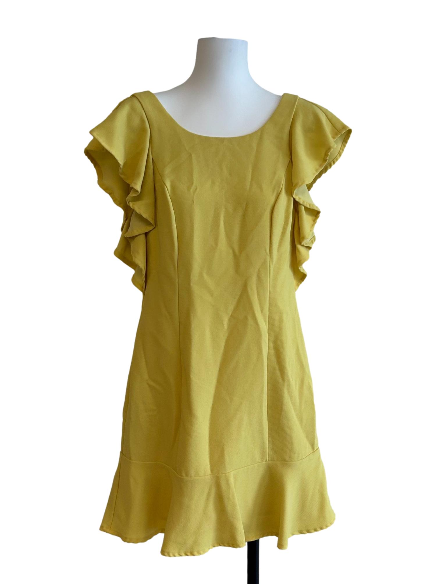 Bumblebee Yellow Ruffle Dress