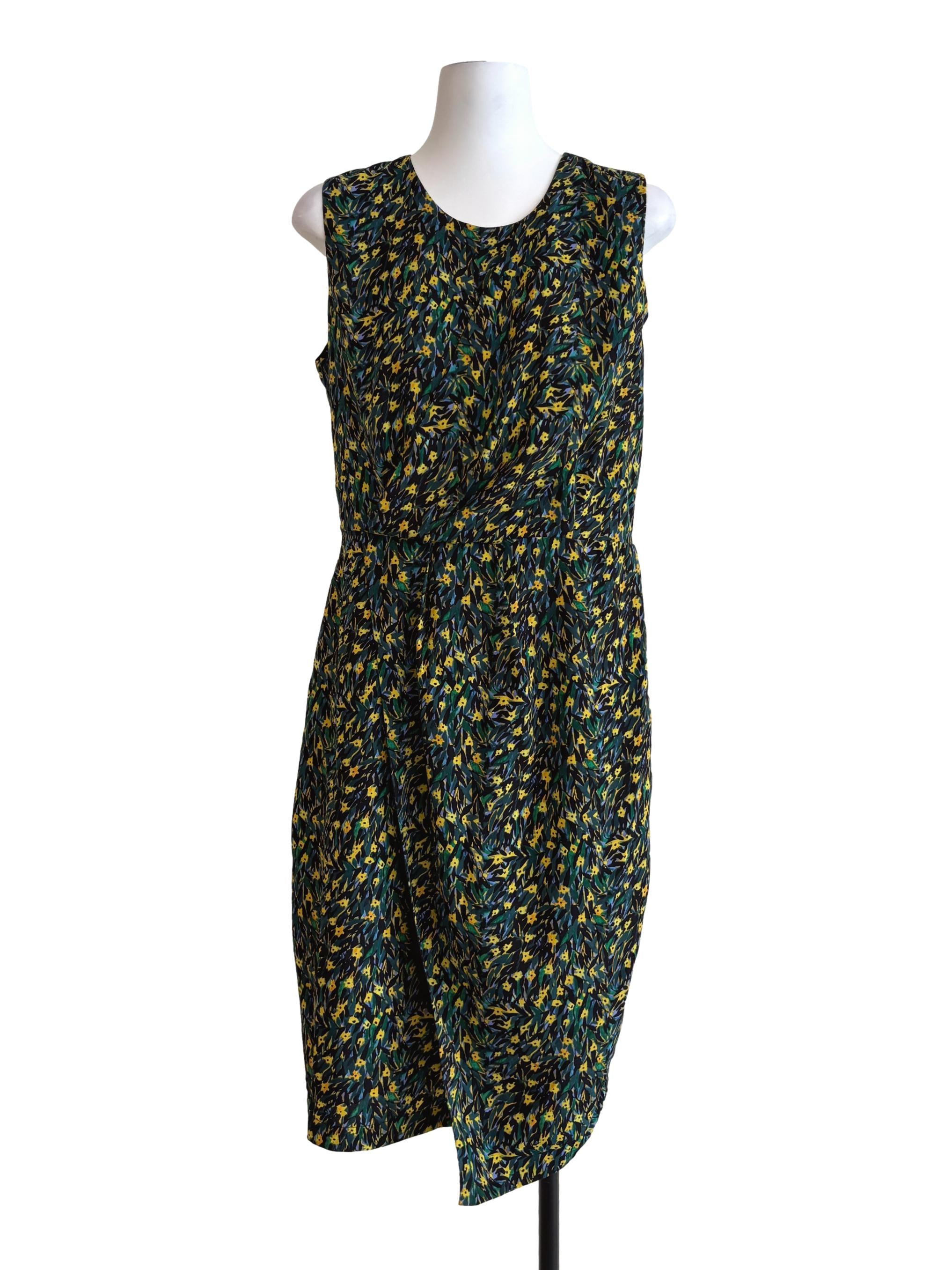 Forest Green Patterned Pencil Dress