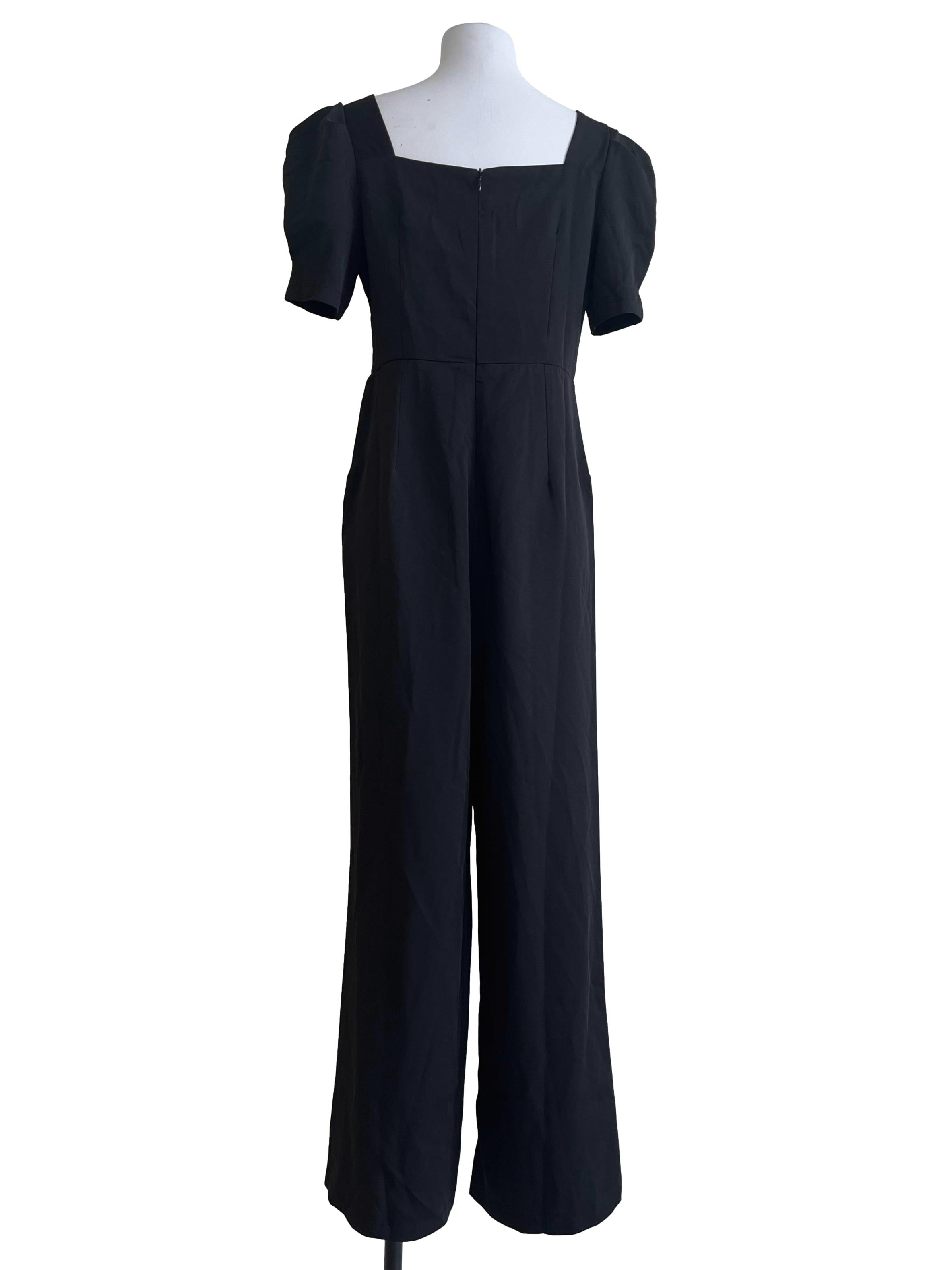 Pitch Black Straight Across Jumpsuit