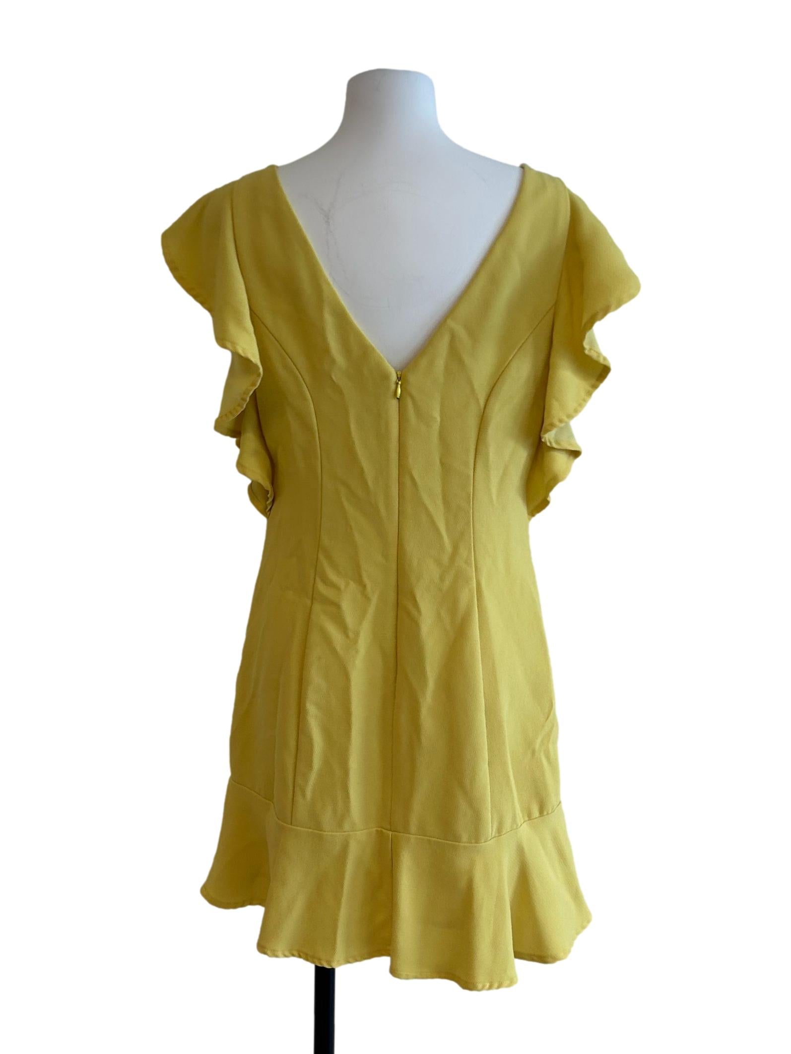 Bumblebee Yellow Ruffle Dress