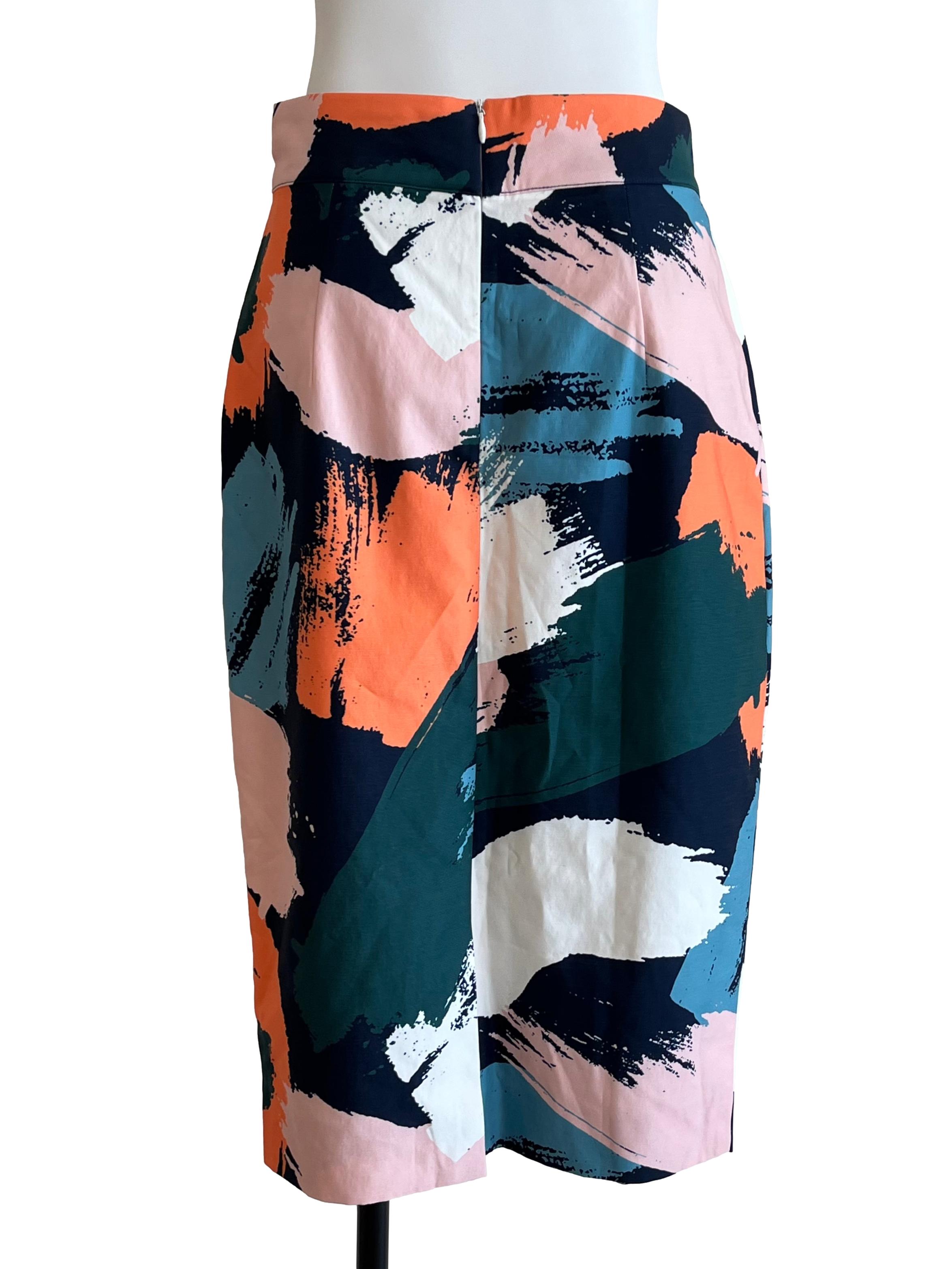 Blue Paint Streak Skirt