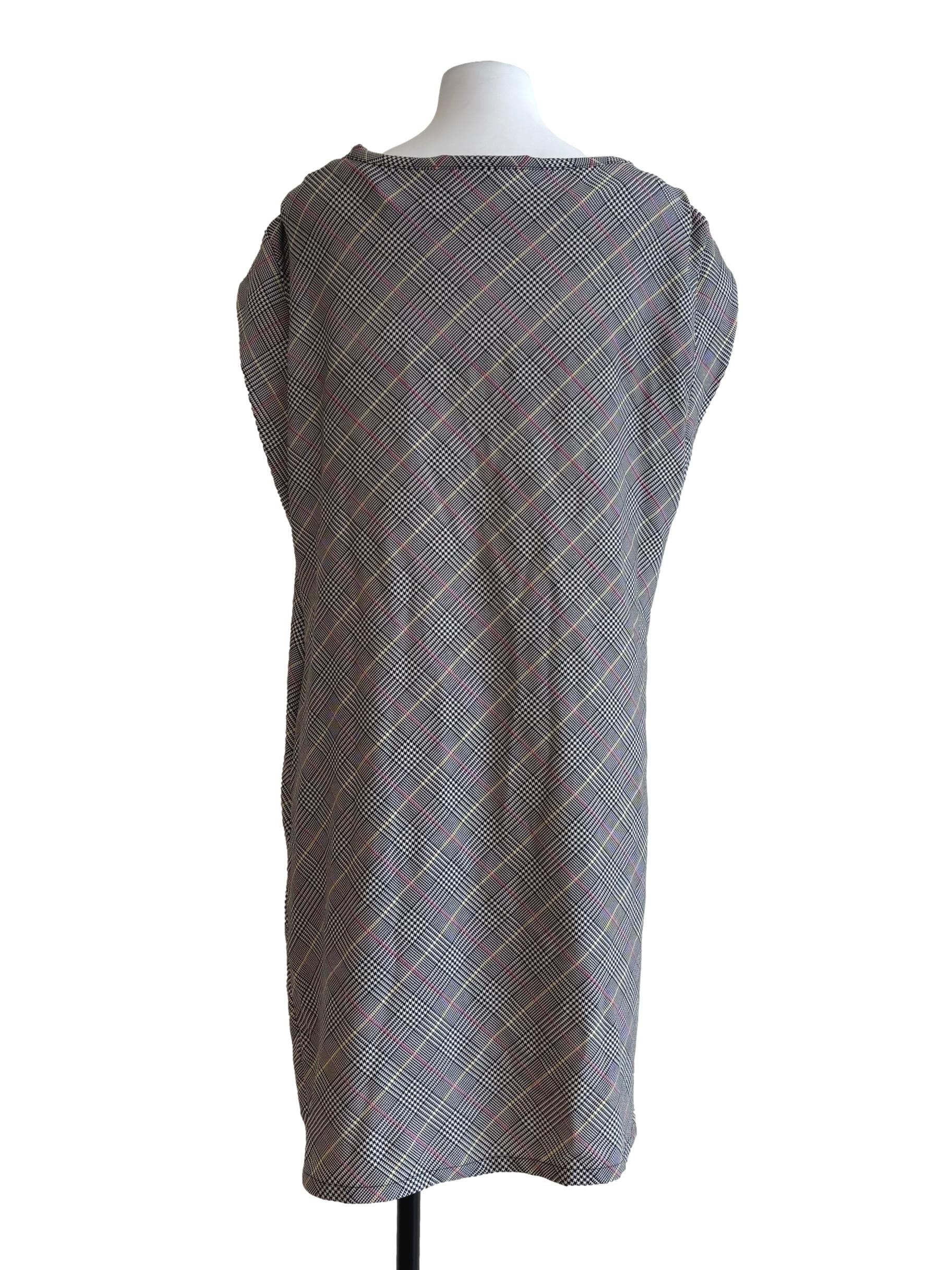 Black And White Houndstooth Shift Dress