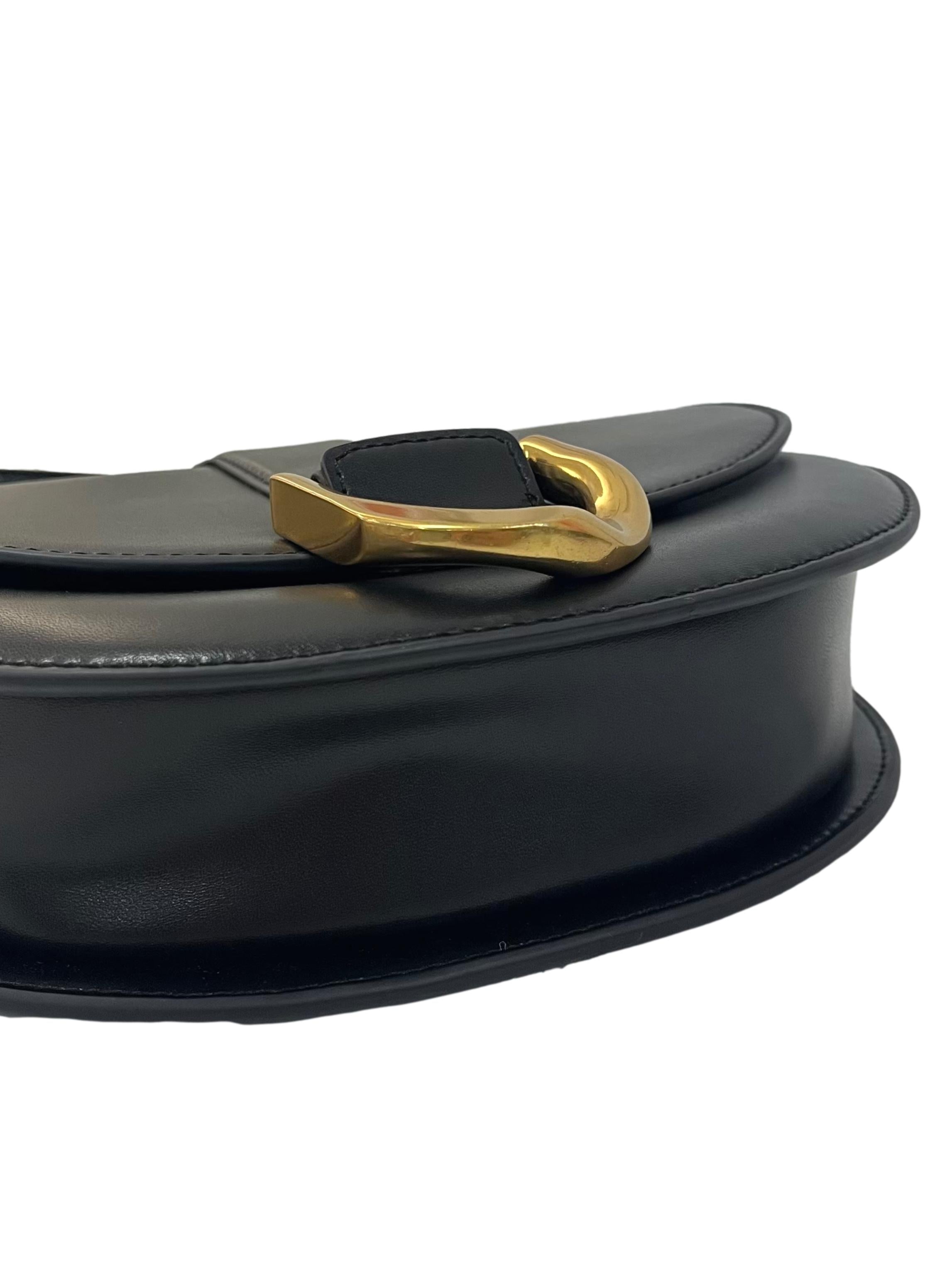 Black Leather Gabine Saddle Bag CSN