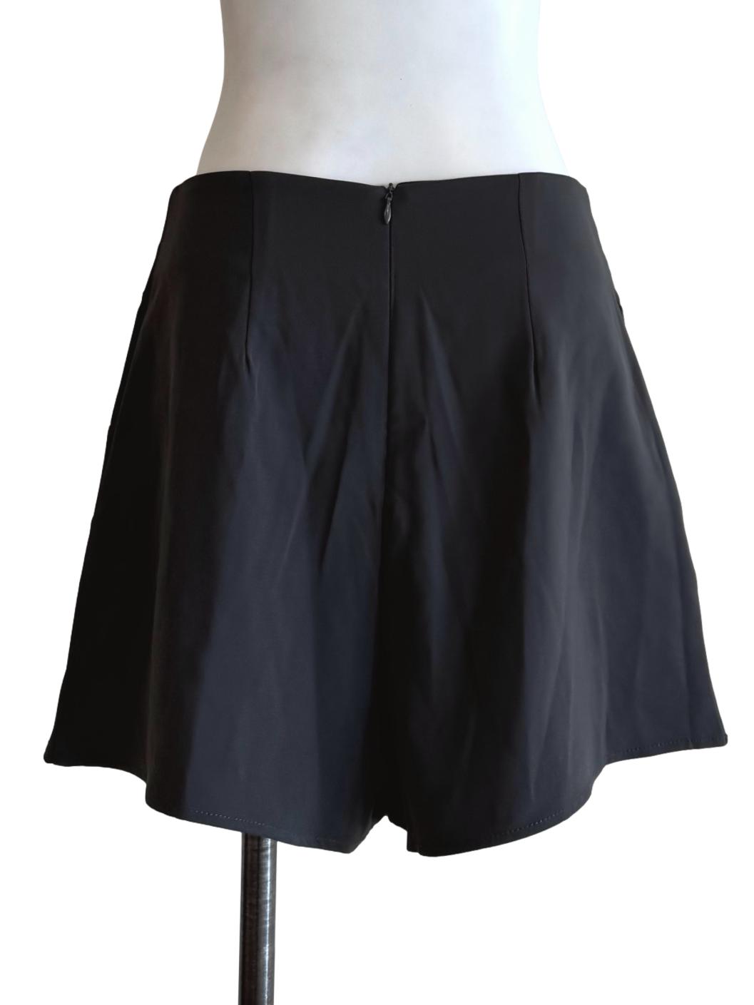 Steel Grey High Waist Short Pants