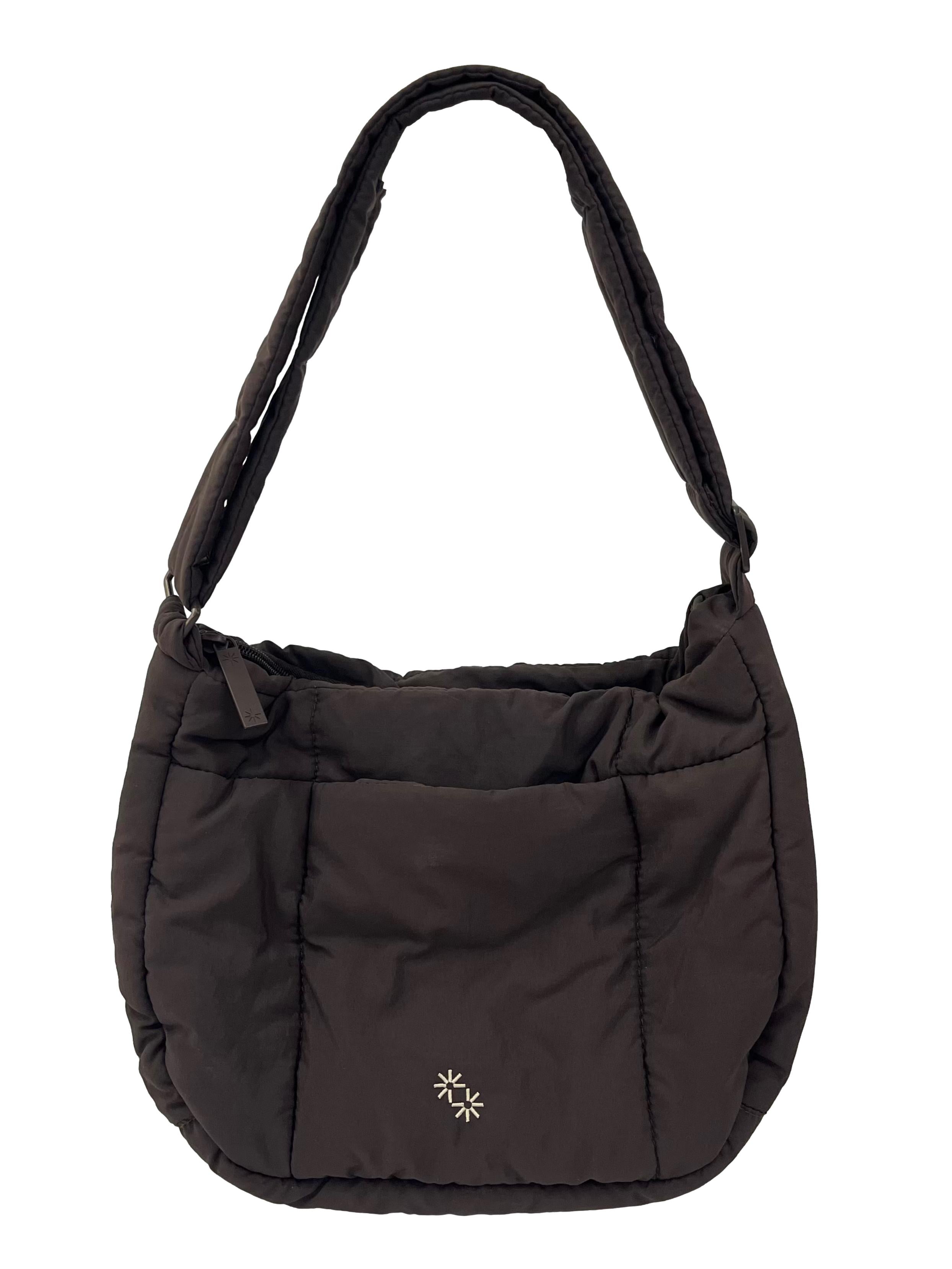 Brown Canvas Puffer Swing Handbag CSN