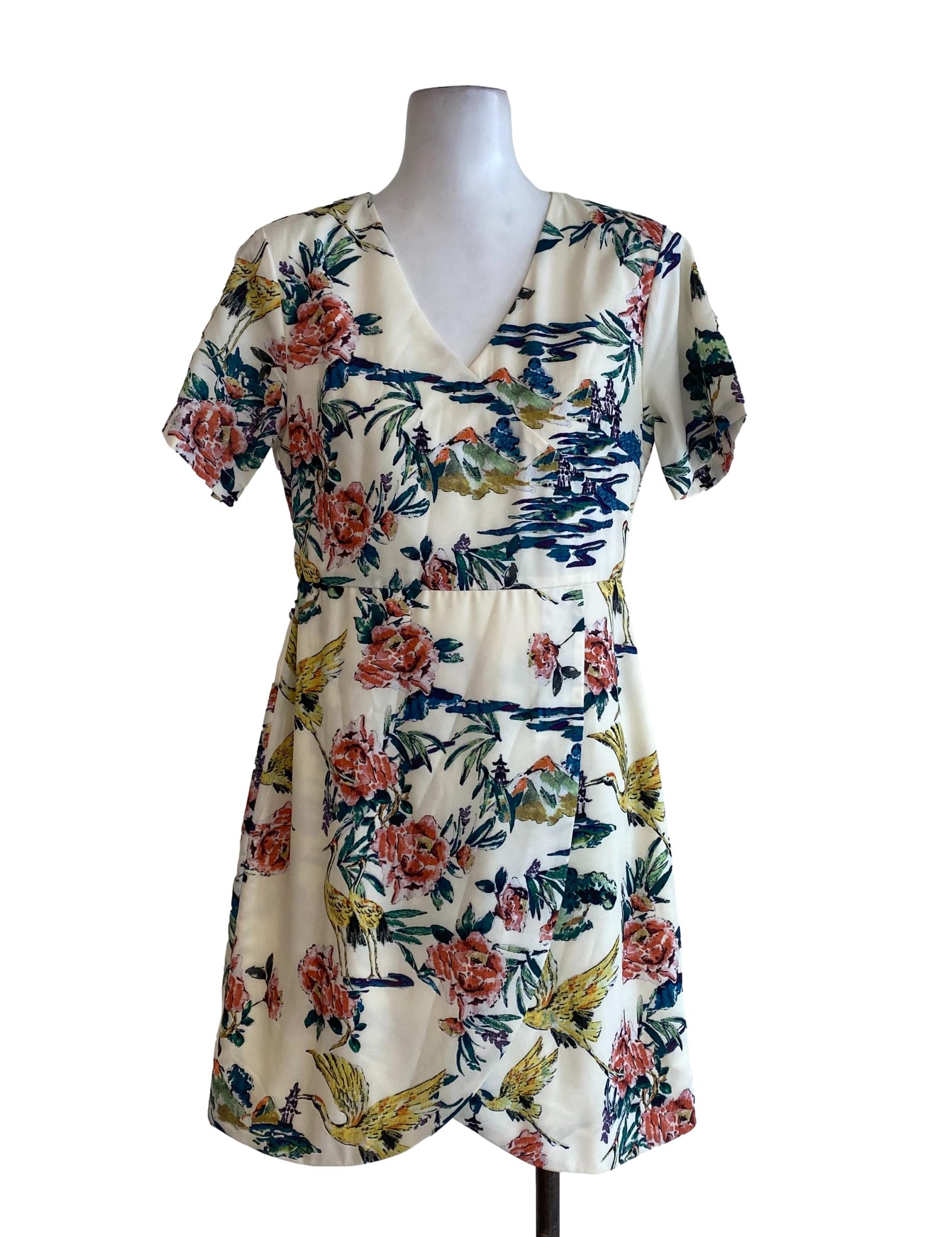Yellow Floral Empire Dress