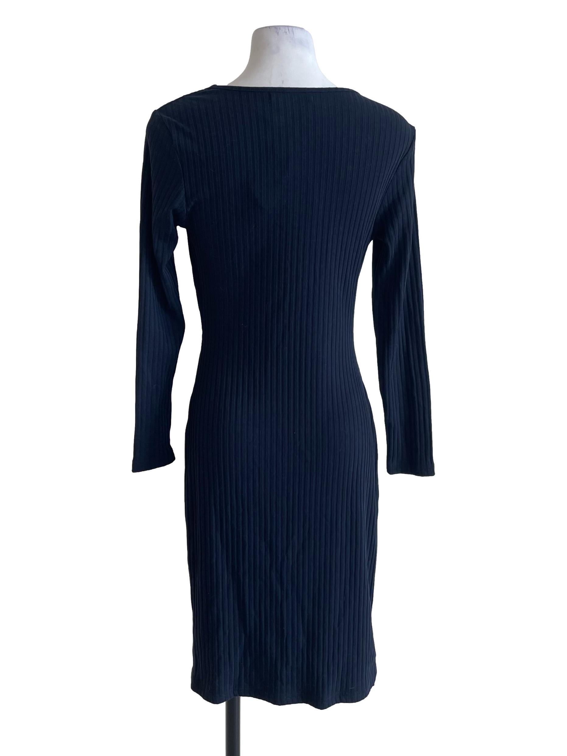 Navy Blue Awning Stripes Bodycon Dress