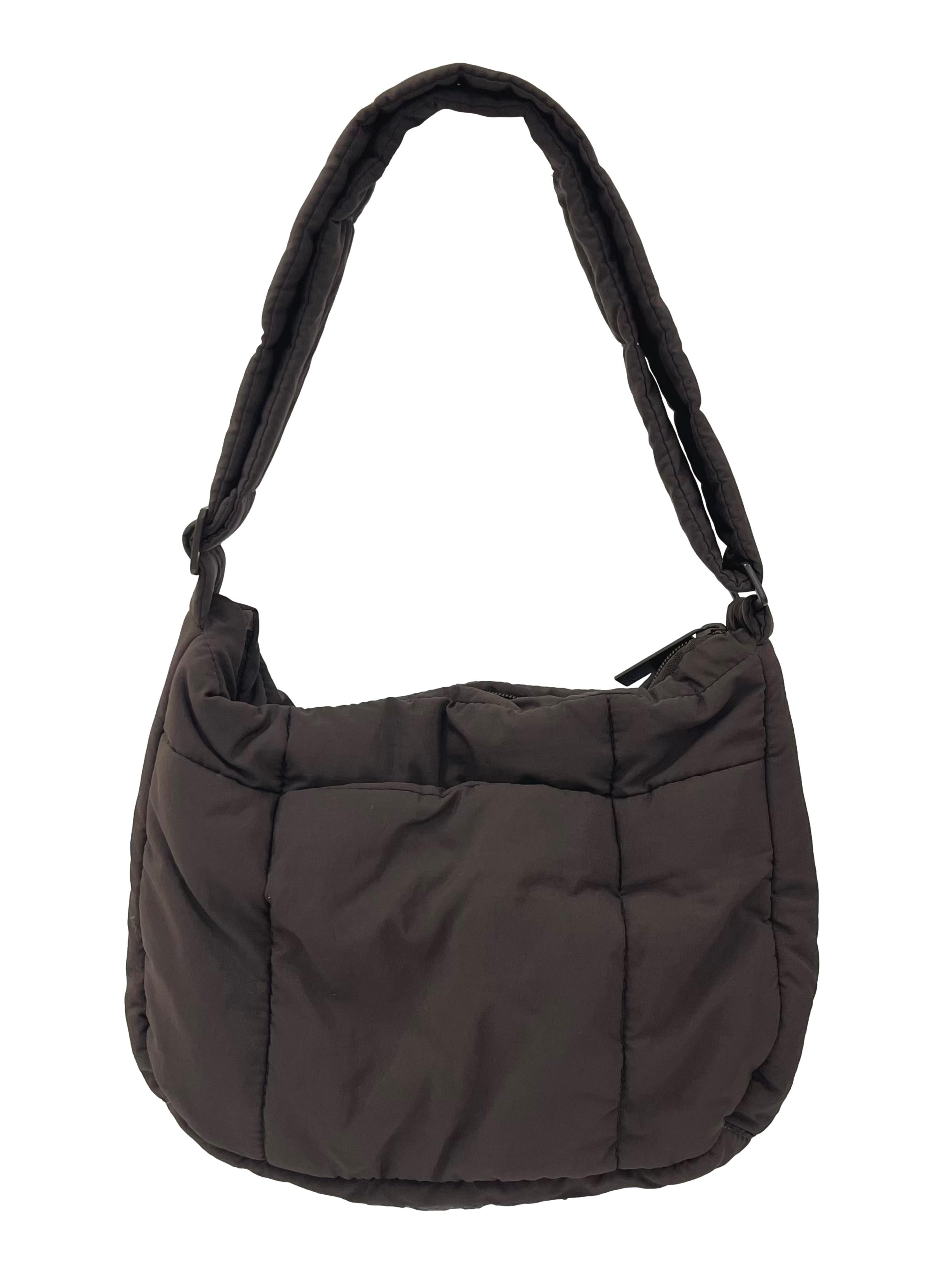 Brown Canvas Puffer Swing Handbag CSN