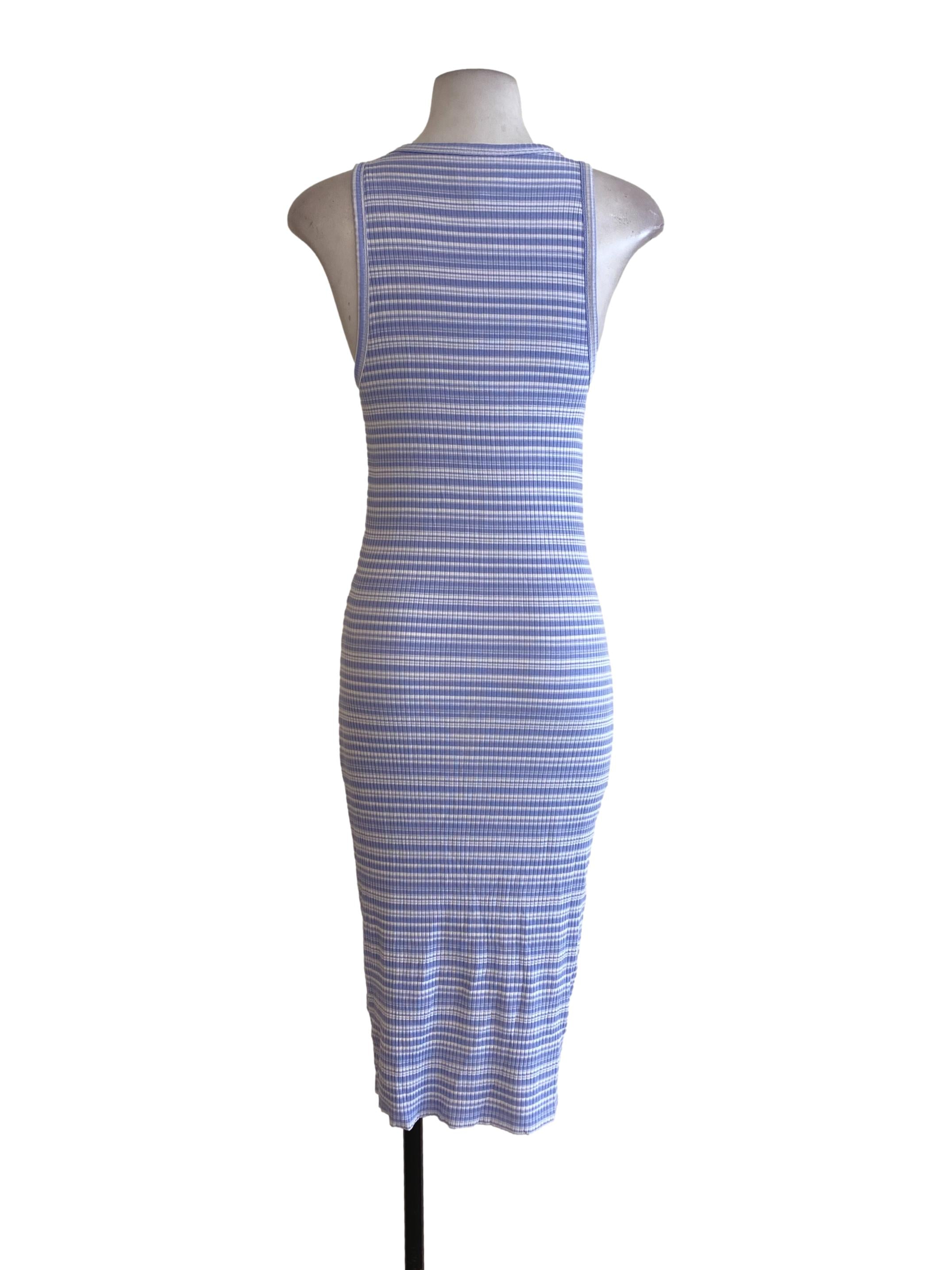 Purple Striped Knit Dress