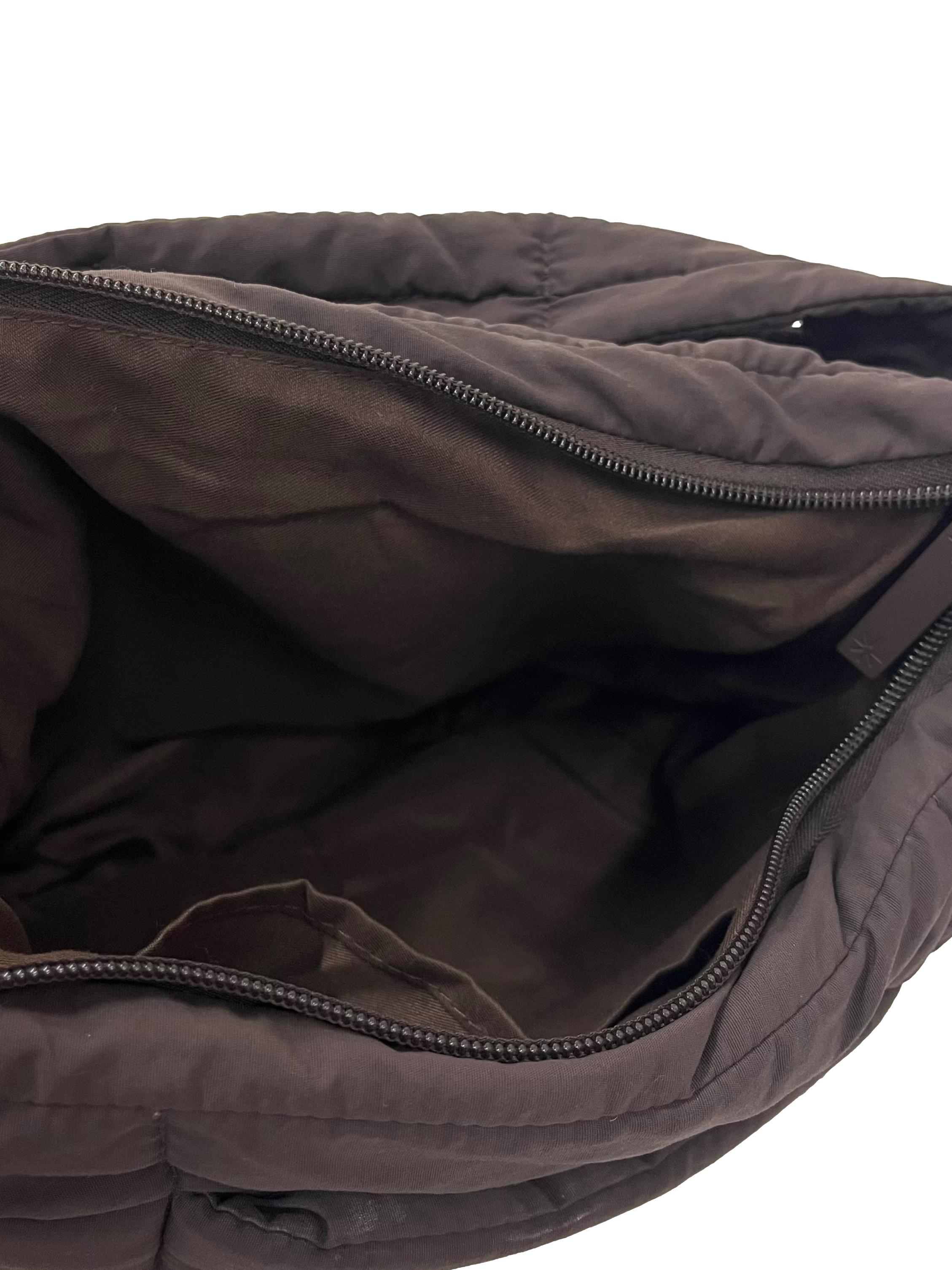 Brown Canvas Puffer Swing Handbag CSN