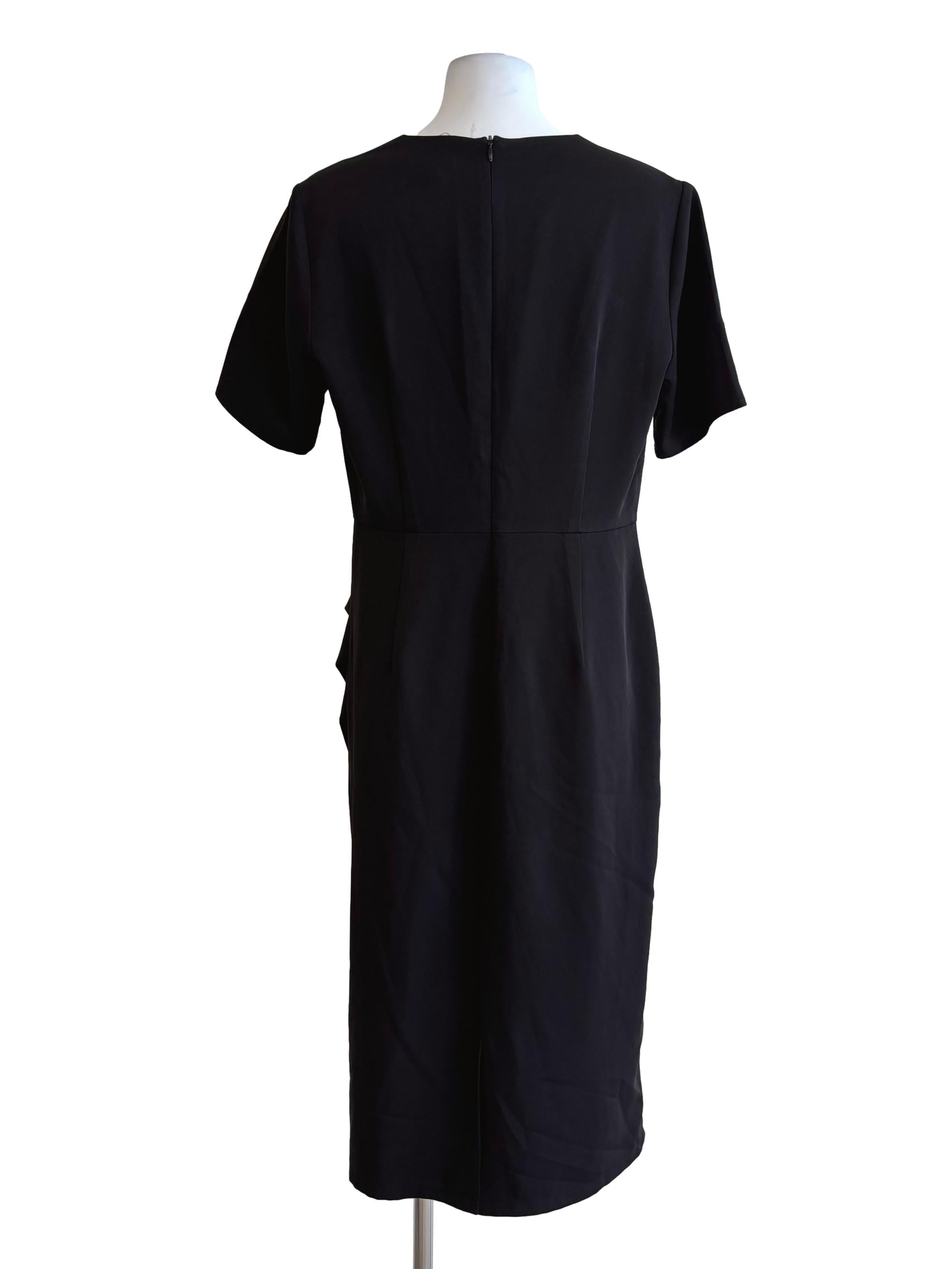 Soft Black Short Sleeve Pencil Dress LB