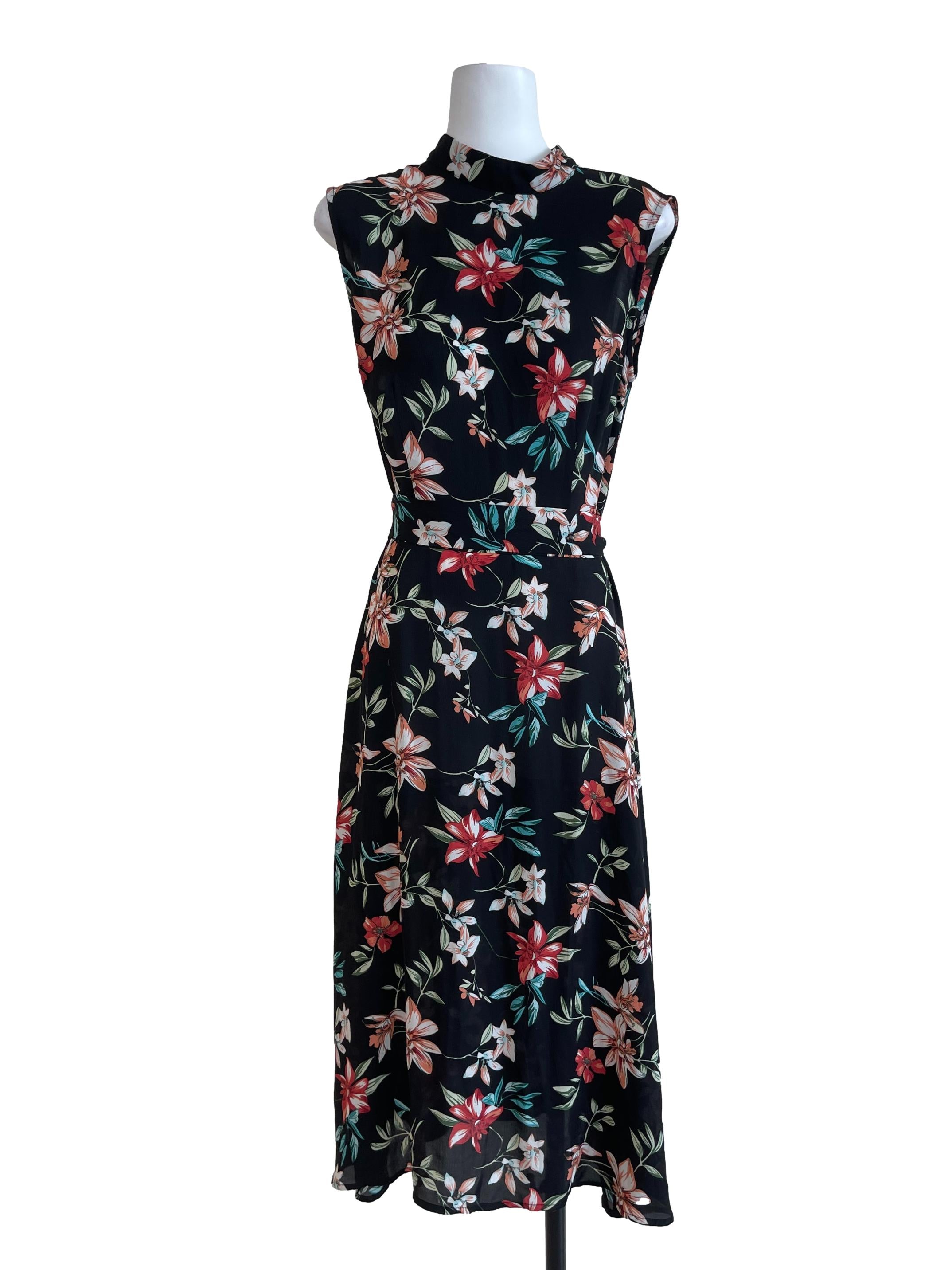 Black Long Floral Dress