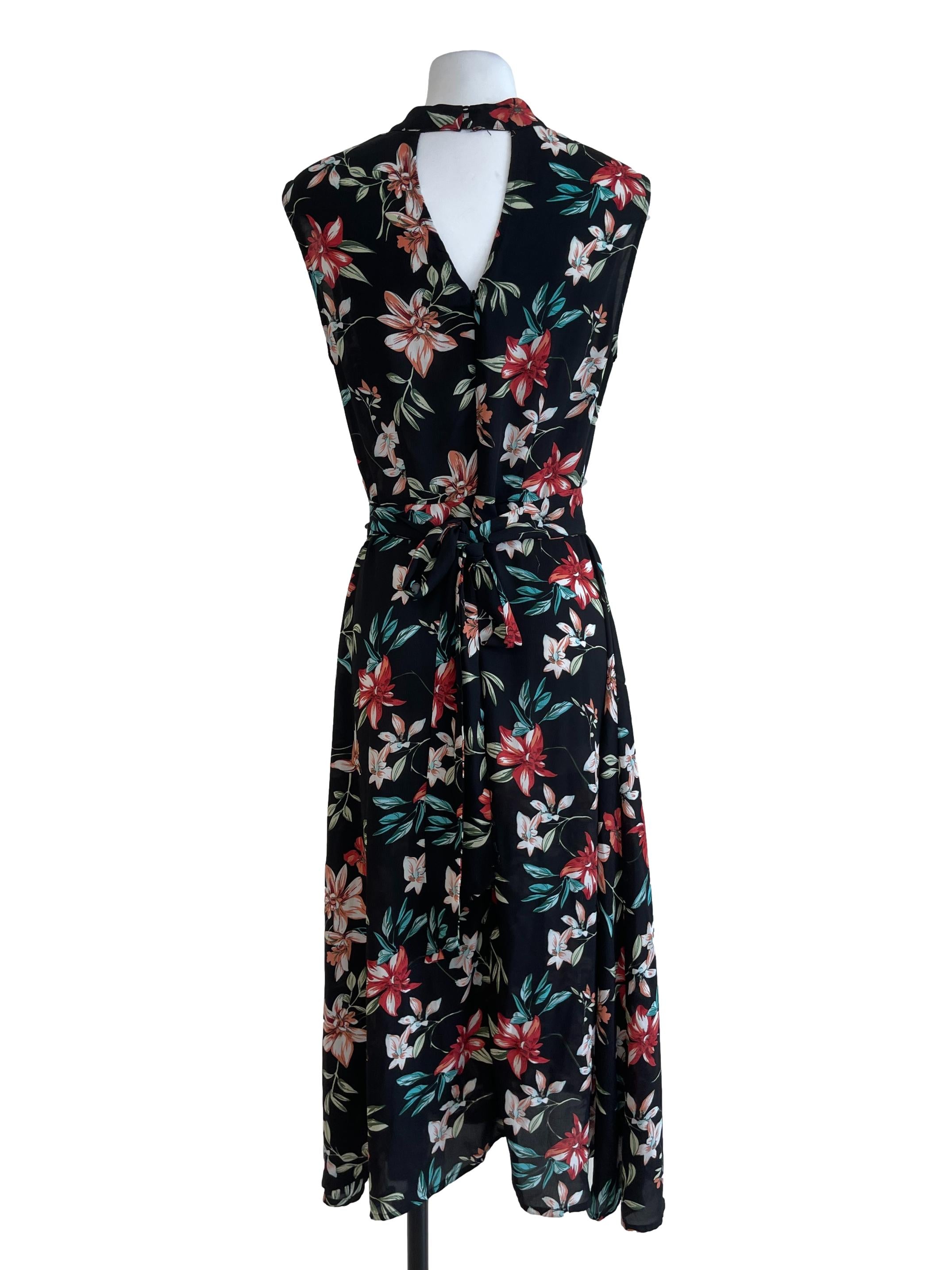 Black Long Floral Dress