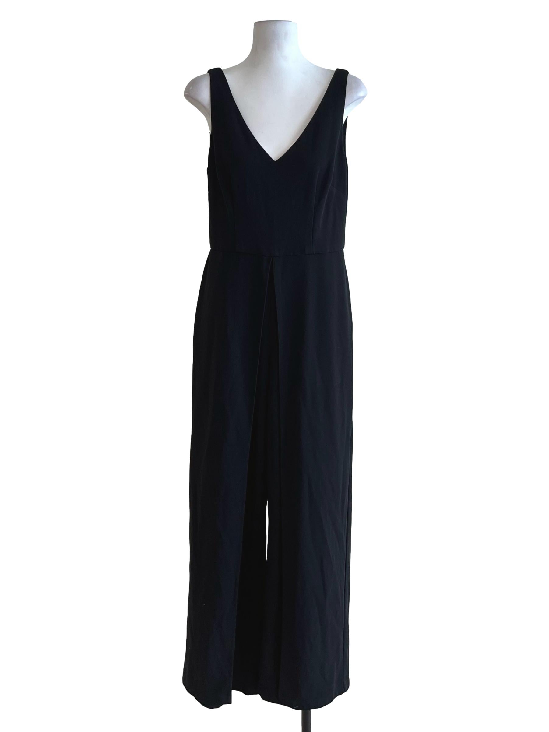 Black V-Neckline Jumpsuit