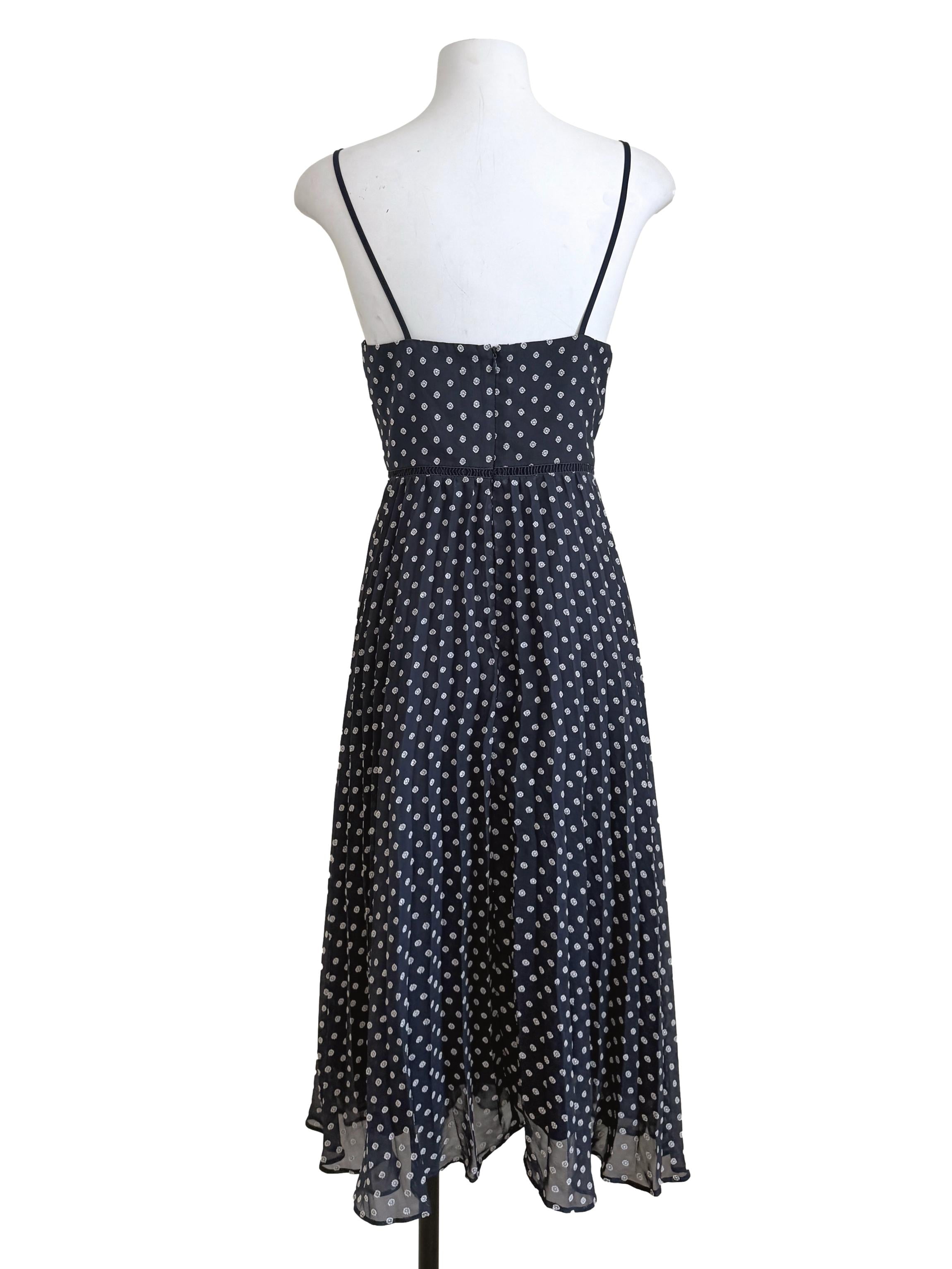 Navy Blue Flower Printed Dress LB