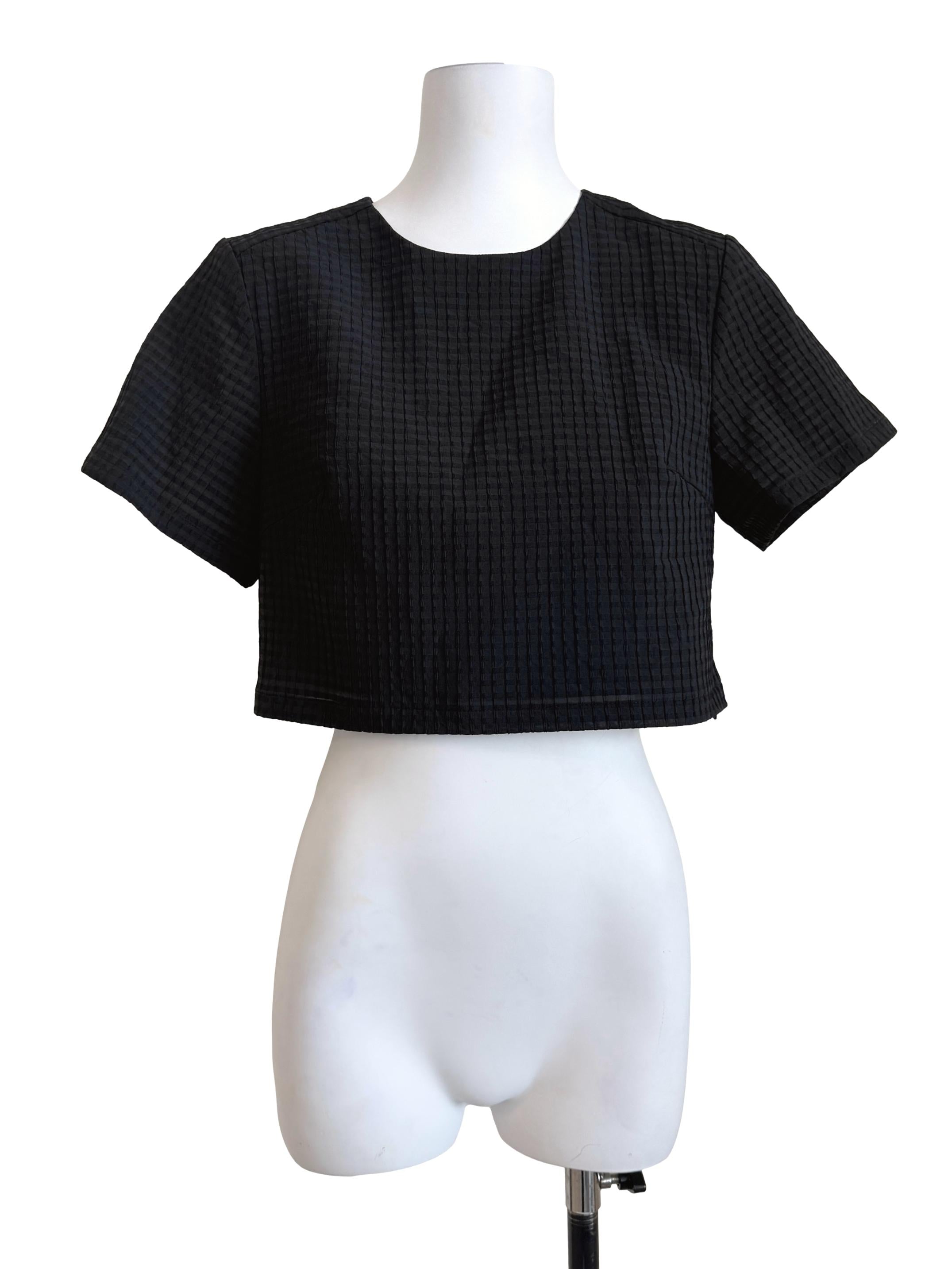 Black Round Neck Top