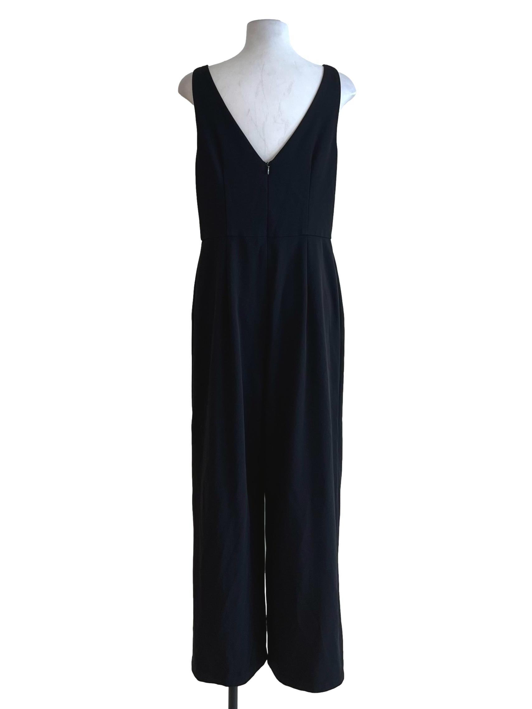 Black V-Neckline Jumpsuit