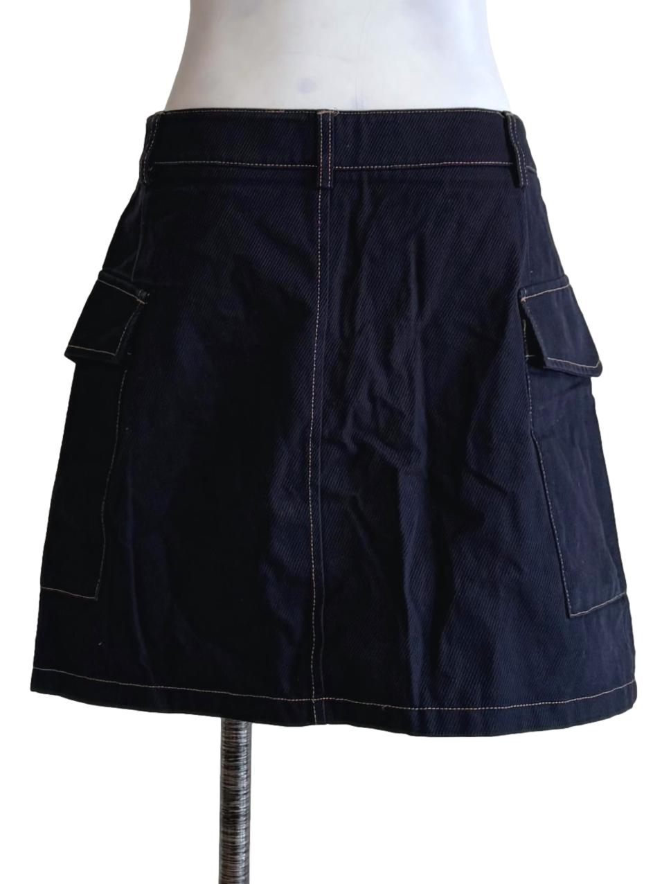 Dark Denim Blue Mini Skirt