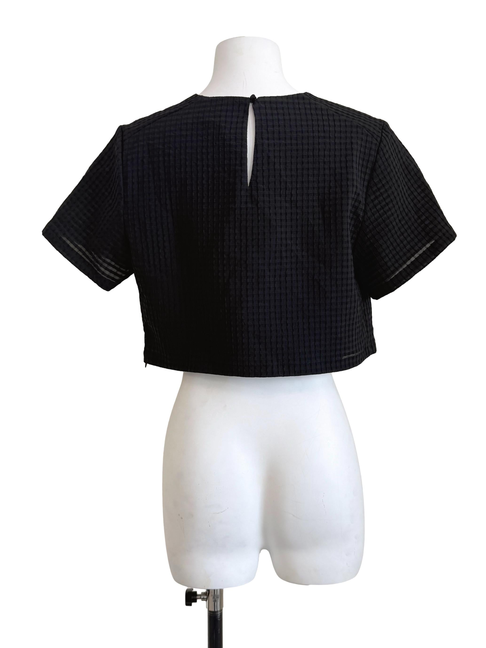 Black Round Neck Top