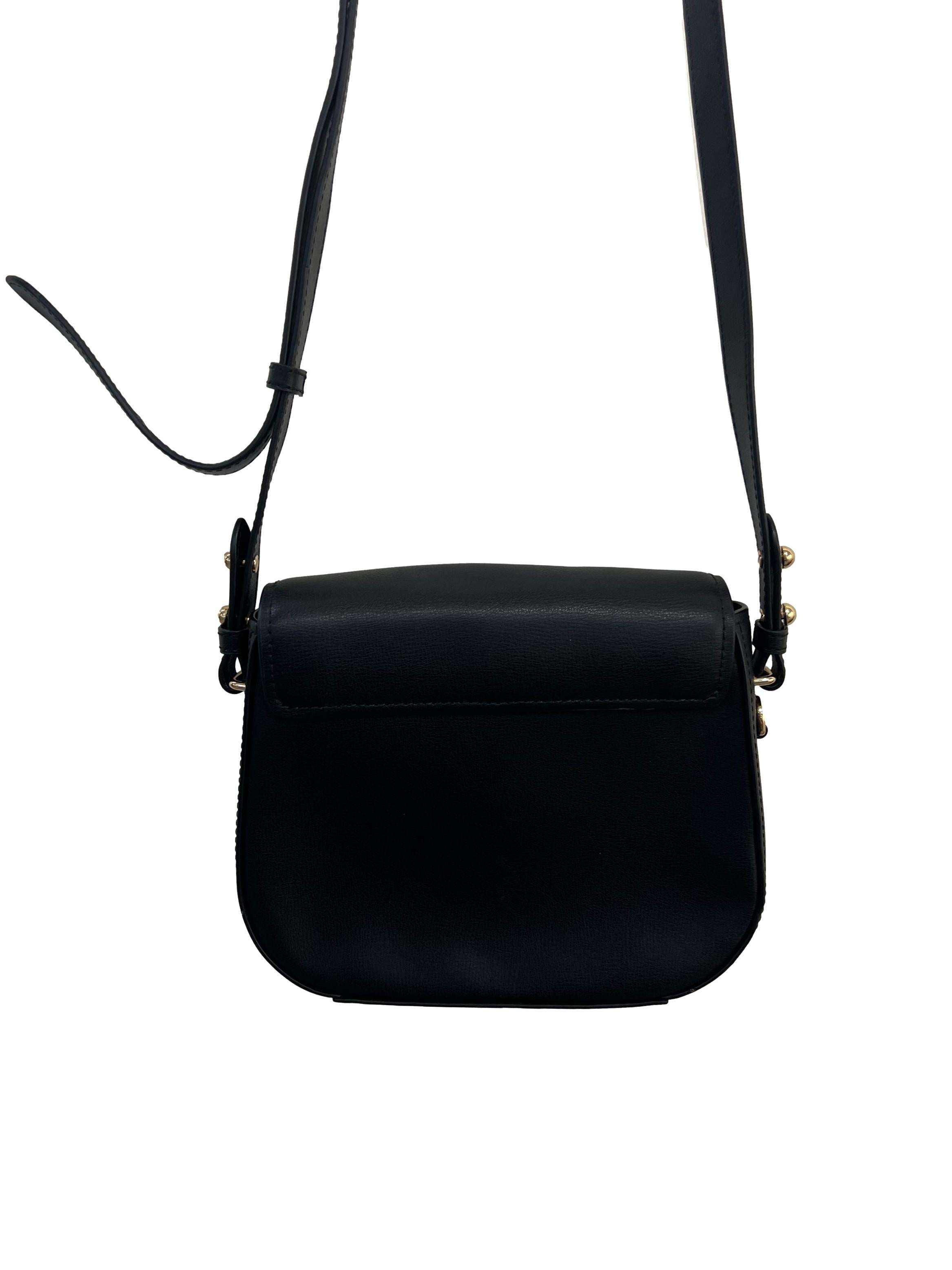 Black Flap Crossbody Bag