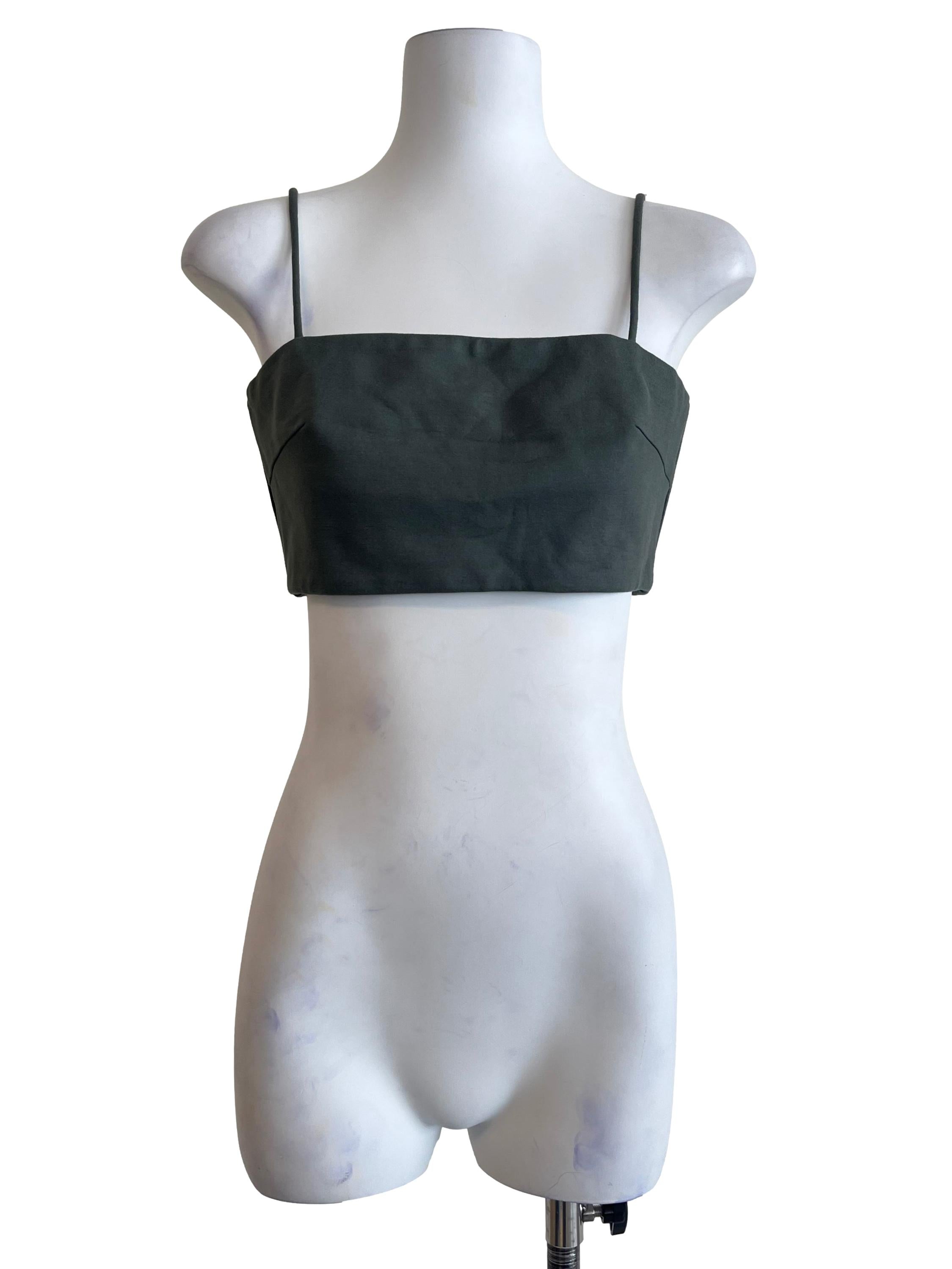 Pine Green Spaghetti Sleeveless Top LB