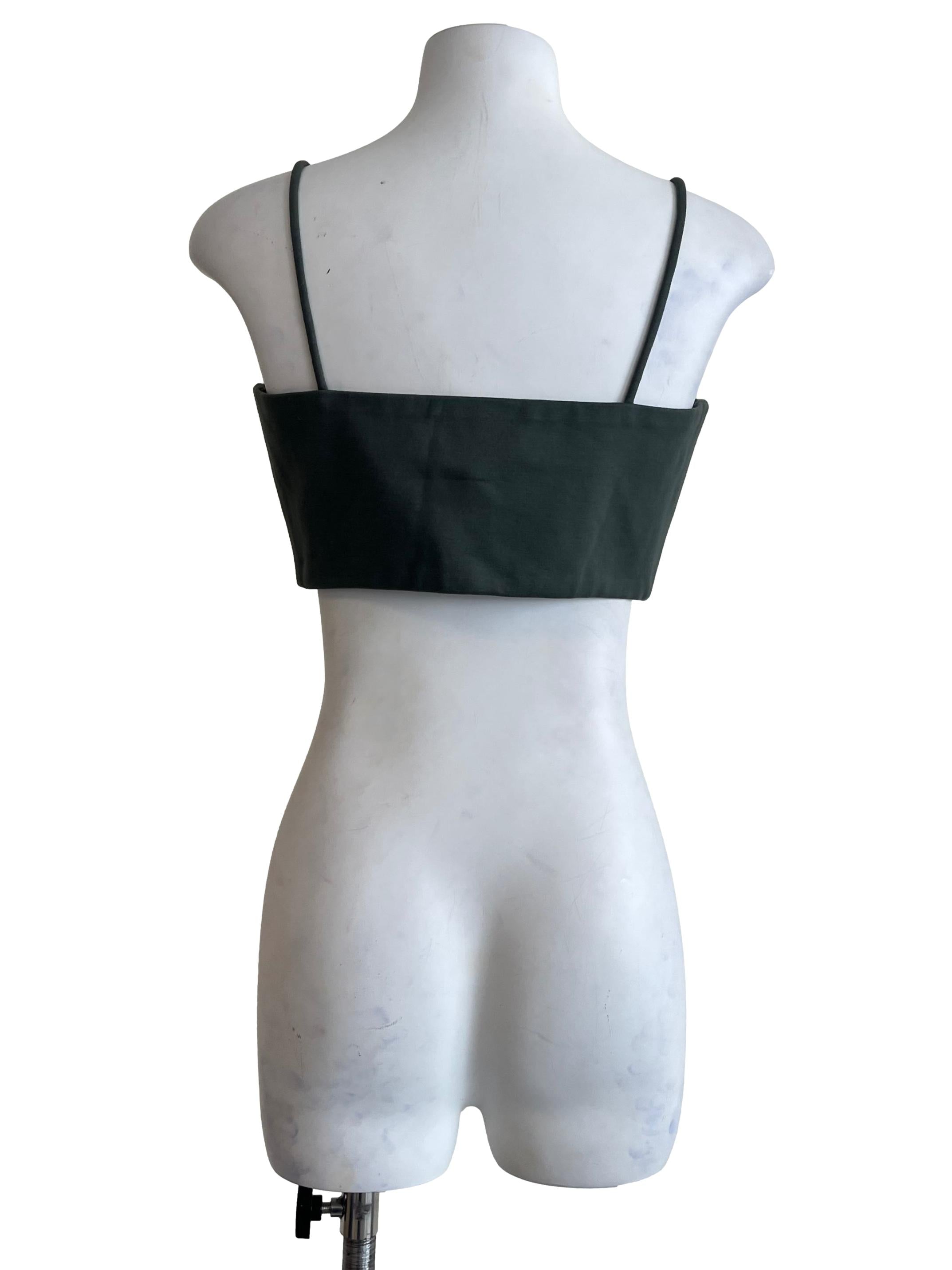 Pine Green Spaghetti Sleeveless Top LB