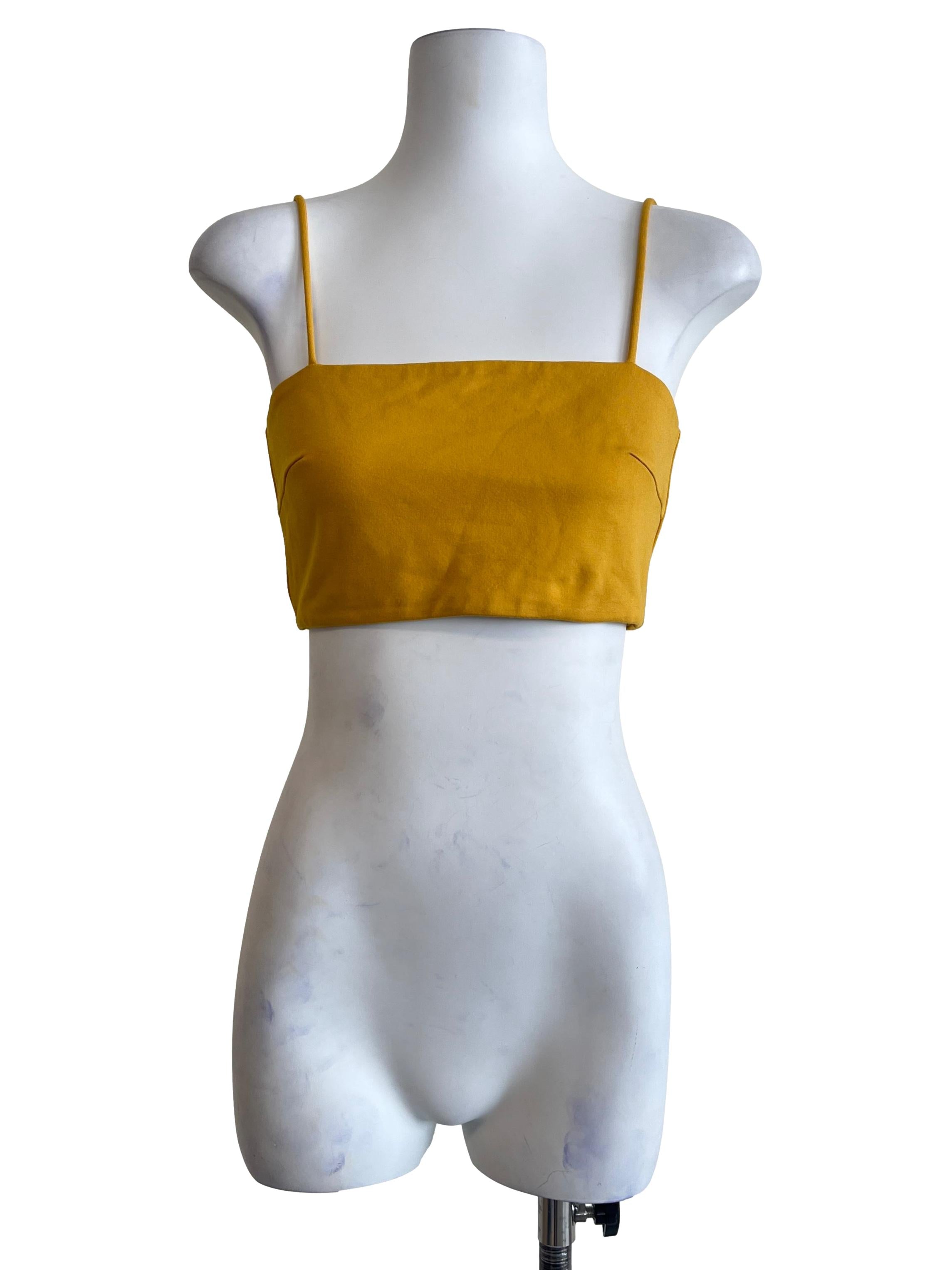 Butterscotch Yellow Spaghetti Sleeveless Top LB