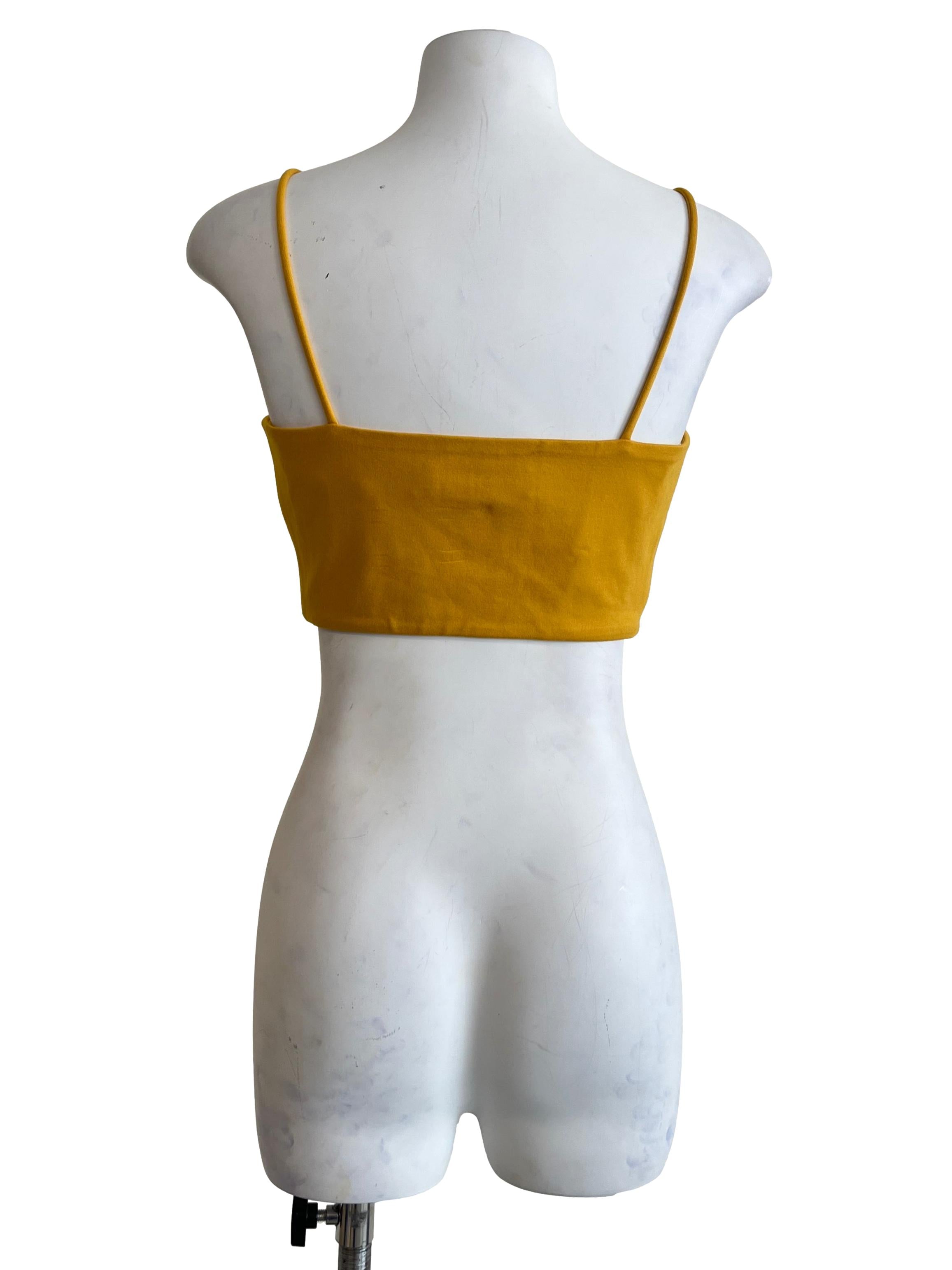 Butterscotch Yellow Spaghetti Sleeveless Top LB