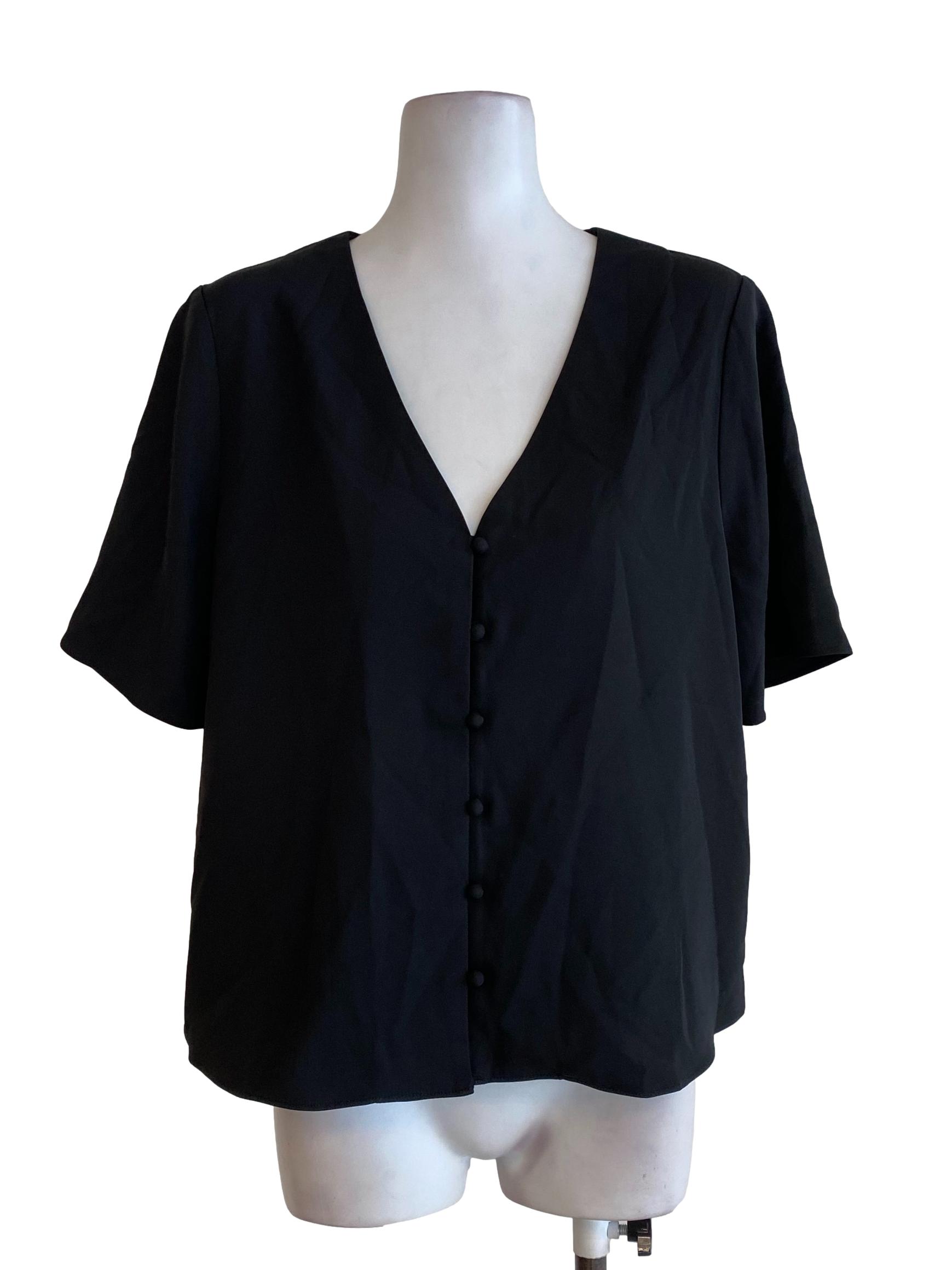 Black V Neck Top