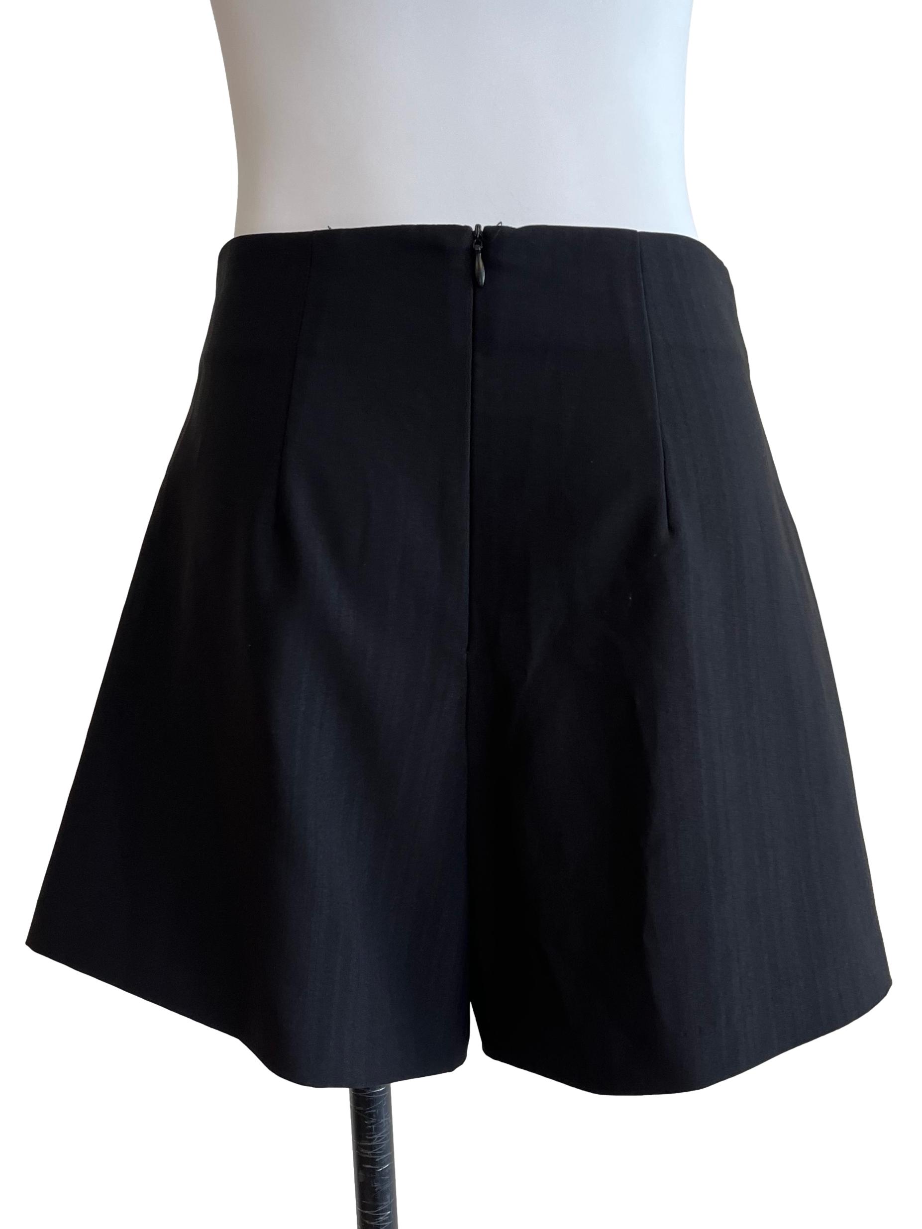 Black Faux Pocket Skorts