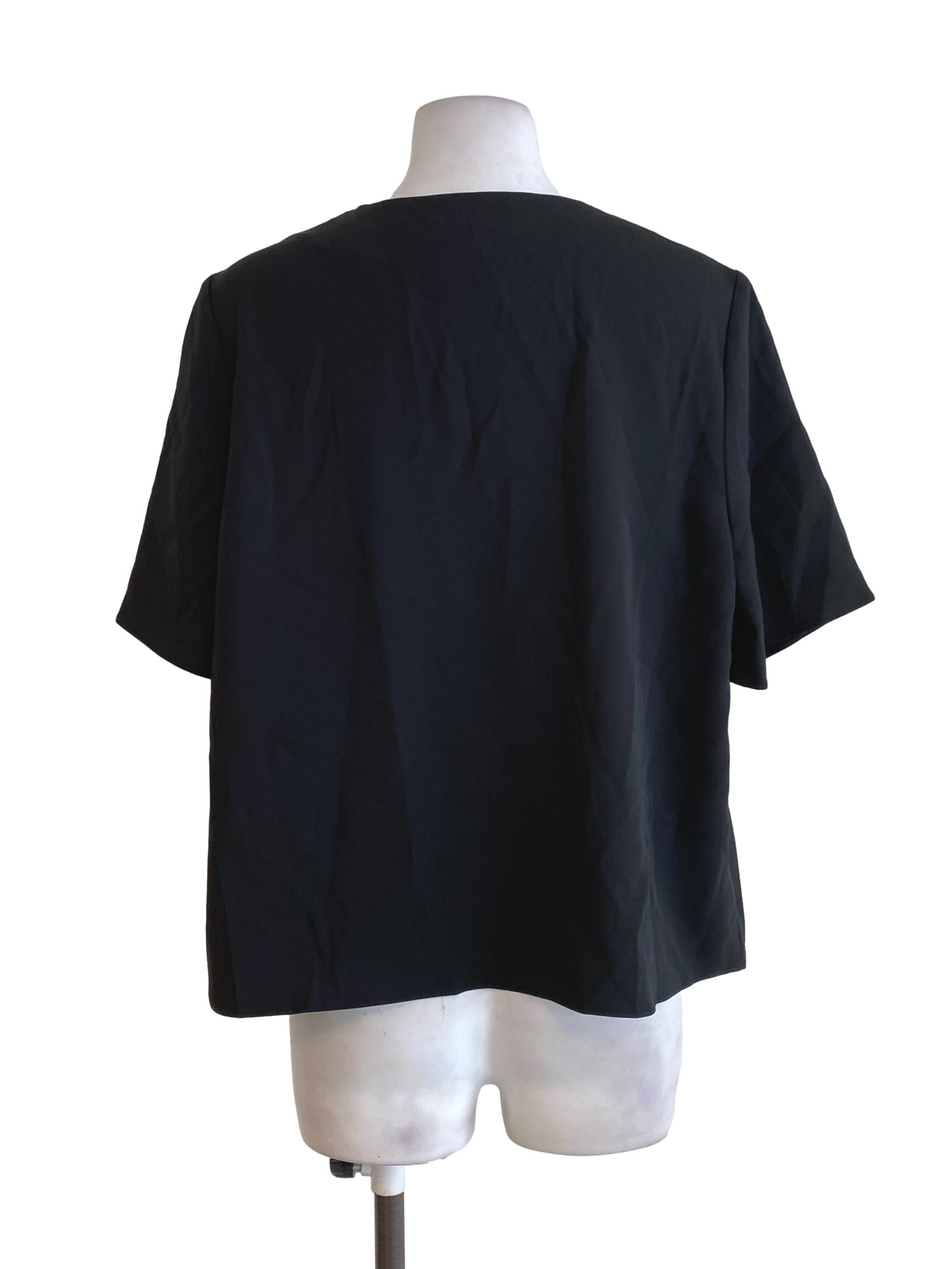 Black V Neck Top