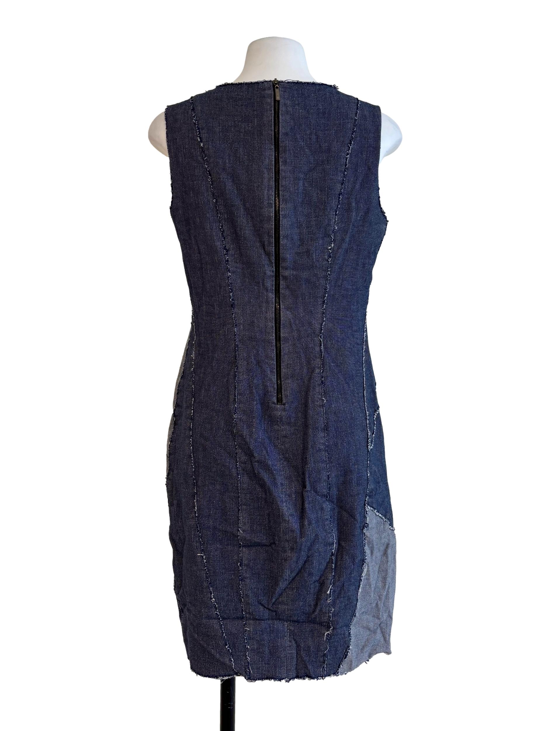 Denim Blue Patchwork Dress