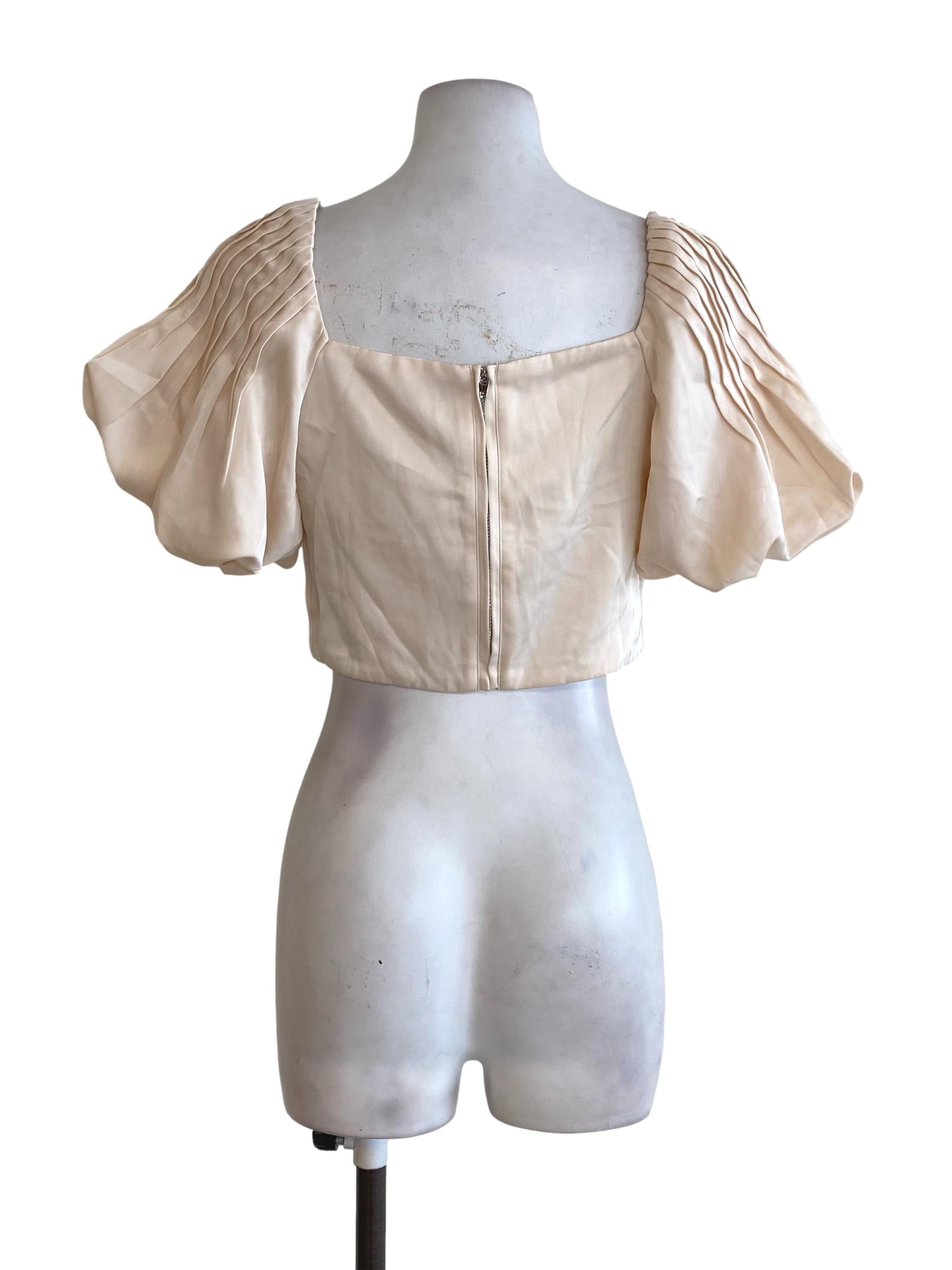 Yellow Puffy Sleeve Top